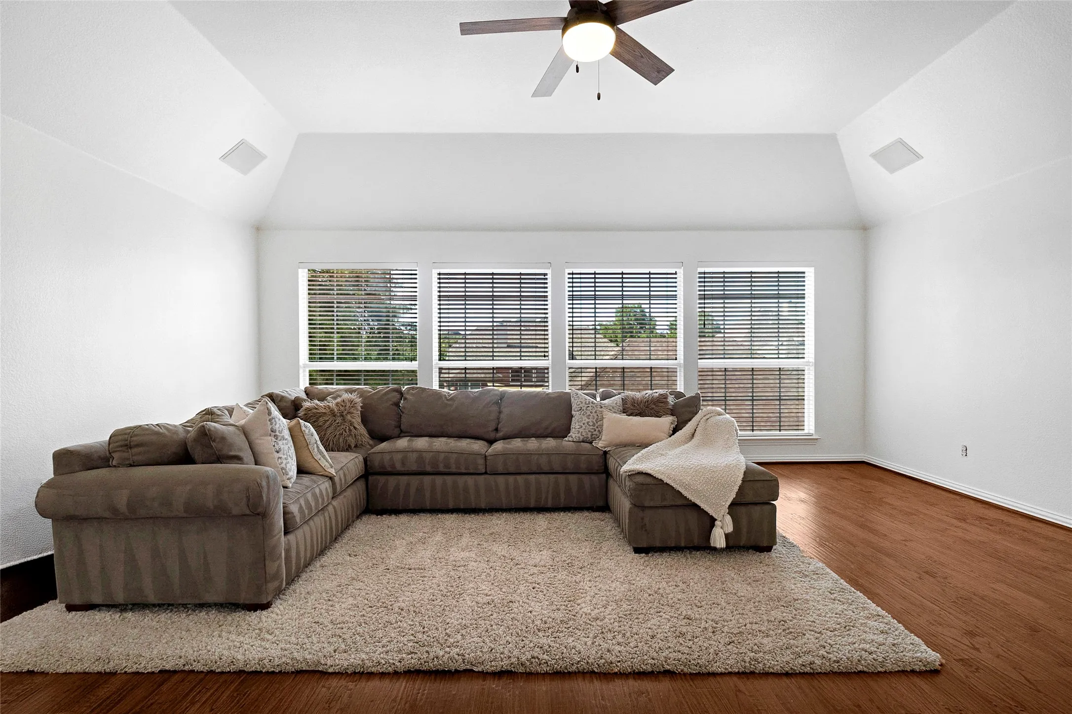 Oversized living space ideal for game room, media room or whatever you can imagine. Hardwood throughout the 2nd floor except for the bedrooms.