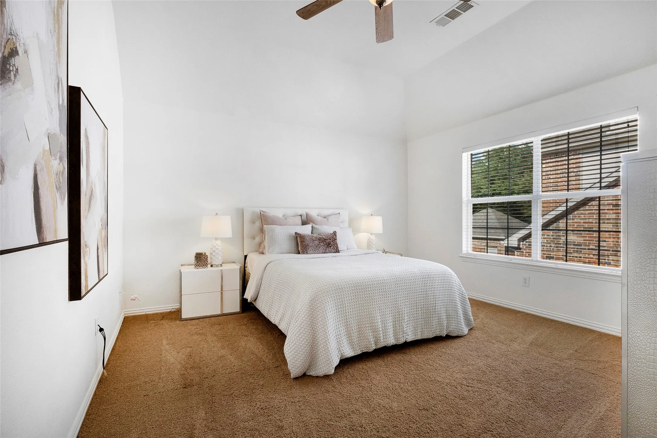 An extra large bedroom up with its own en-suite bath