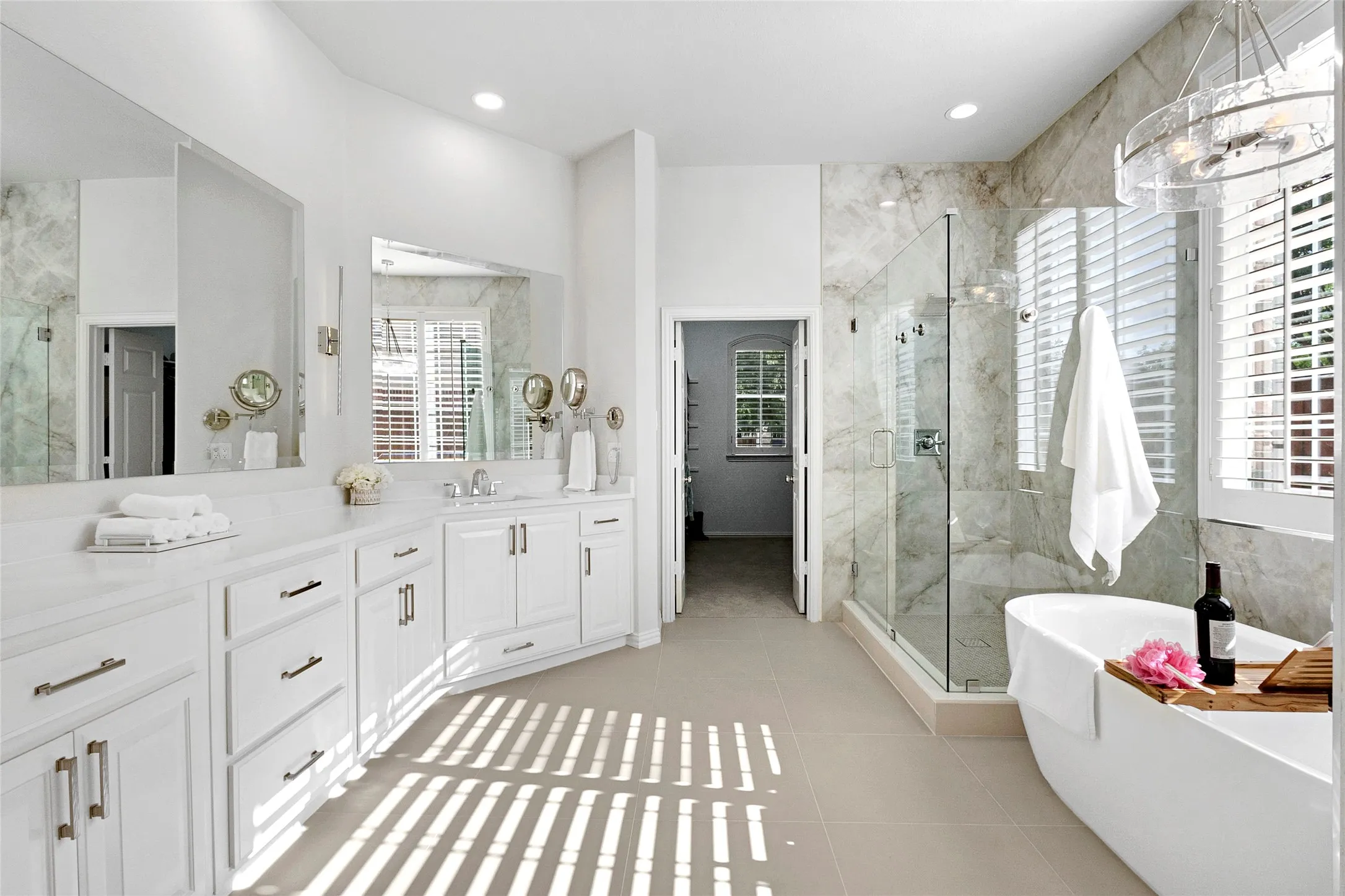 Who needs a spa when you can come home and relax in your own primary bathroom.  No expense was spared.