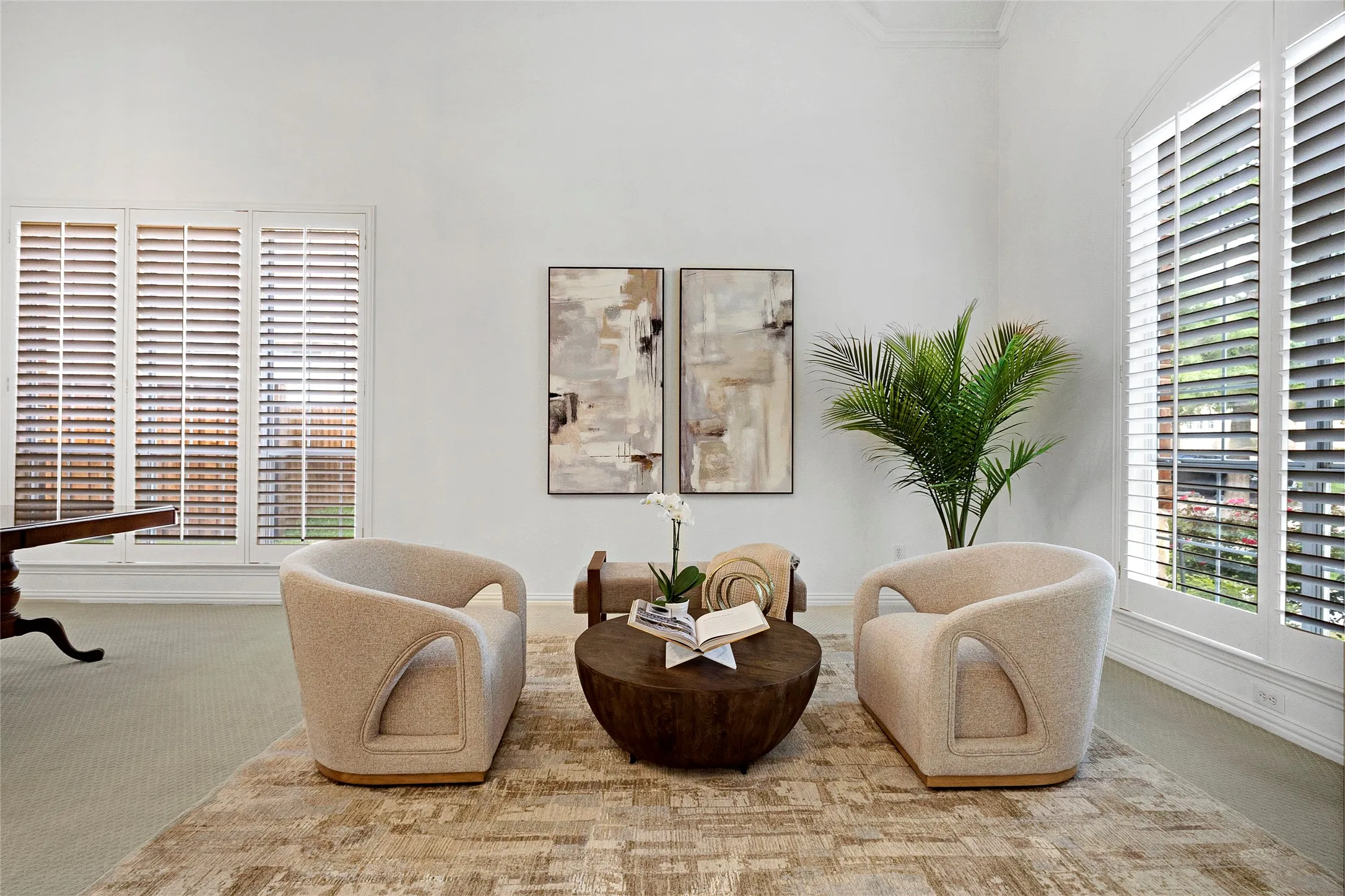 A large open space ideal for whatever you can imagine.  Could also be used as a separate office space, a downstairs play room, a media room or closed in for more bedroom space.