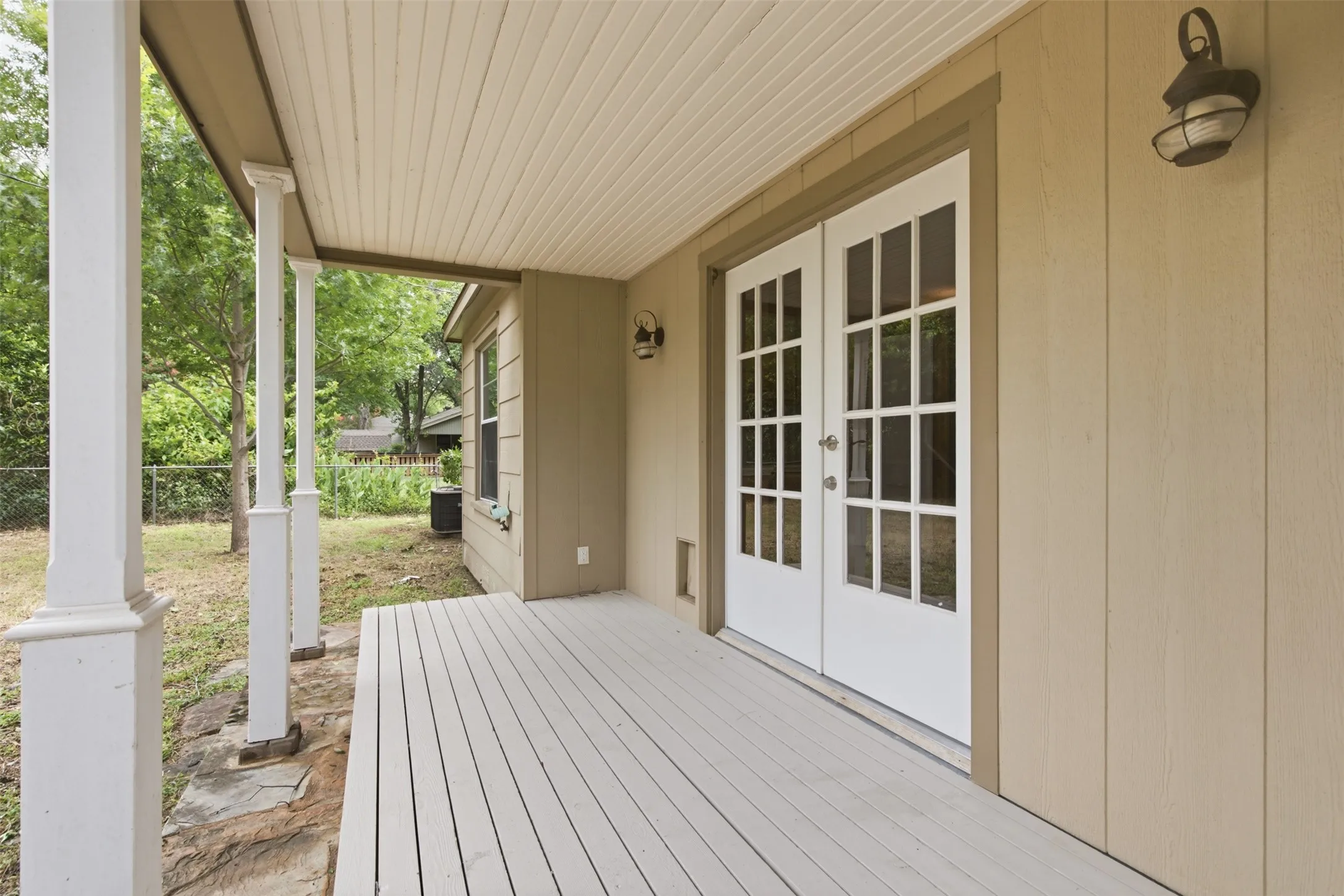 Covered back patio