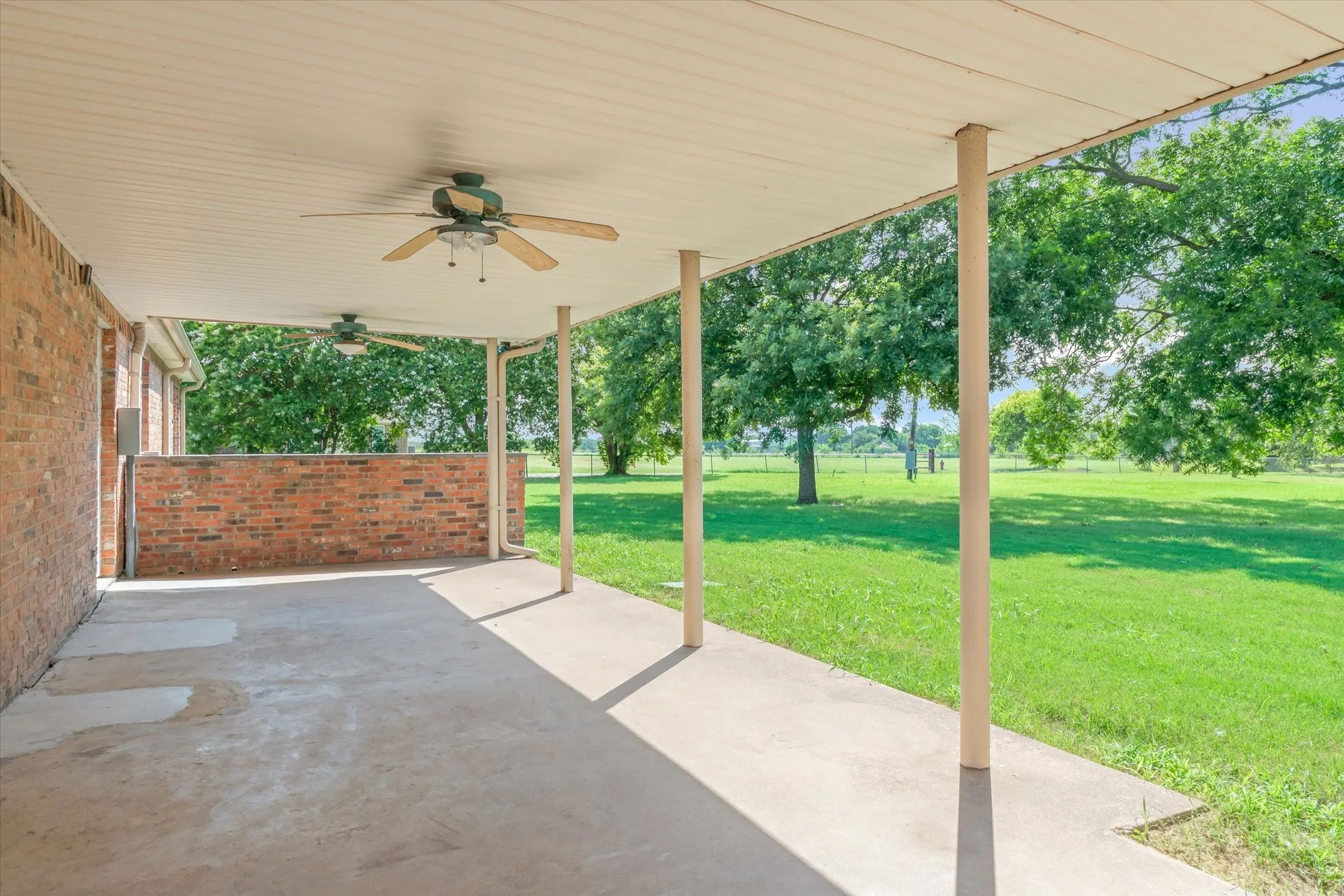 Covered back patio