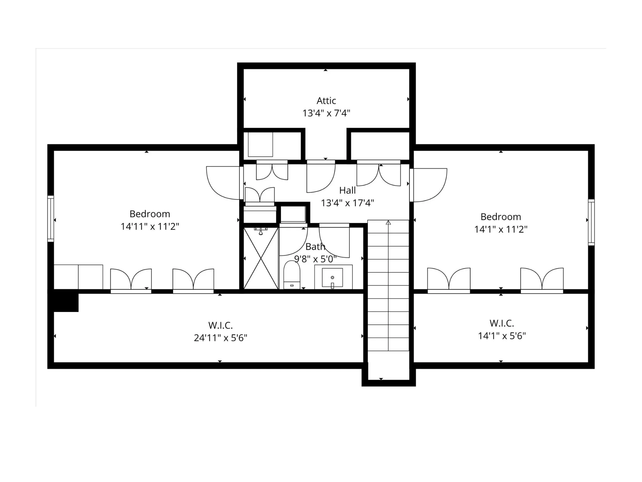 Upstairs main house
