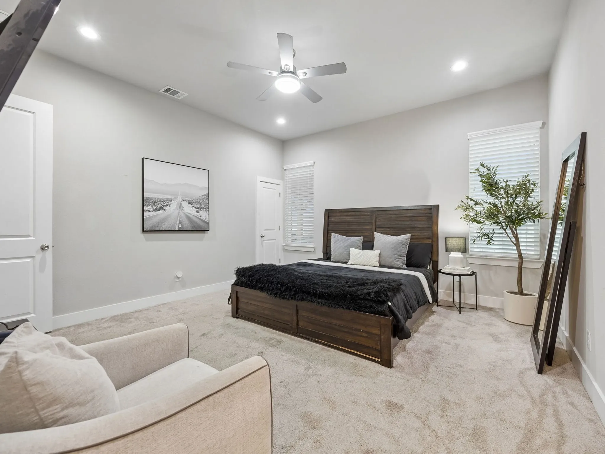 huge primary first floor bedroom