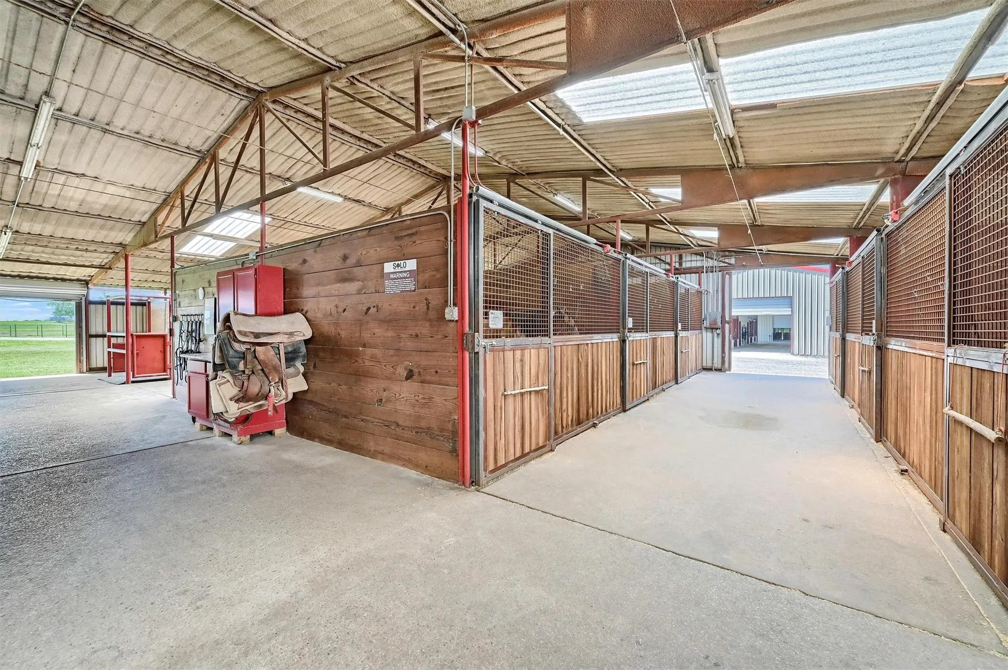 Interior of the show barn.