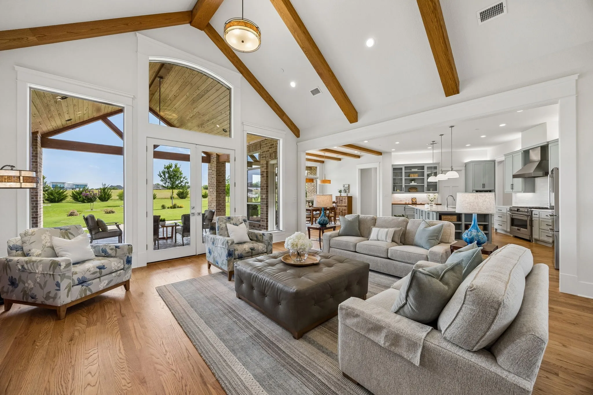 Sprawling floor plan and perfectly designed with stunning views of the professionally manicured grounds from every room.