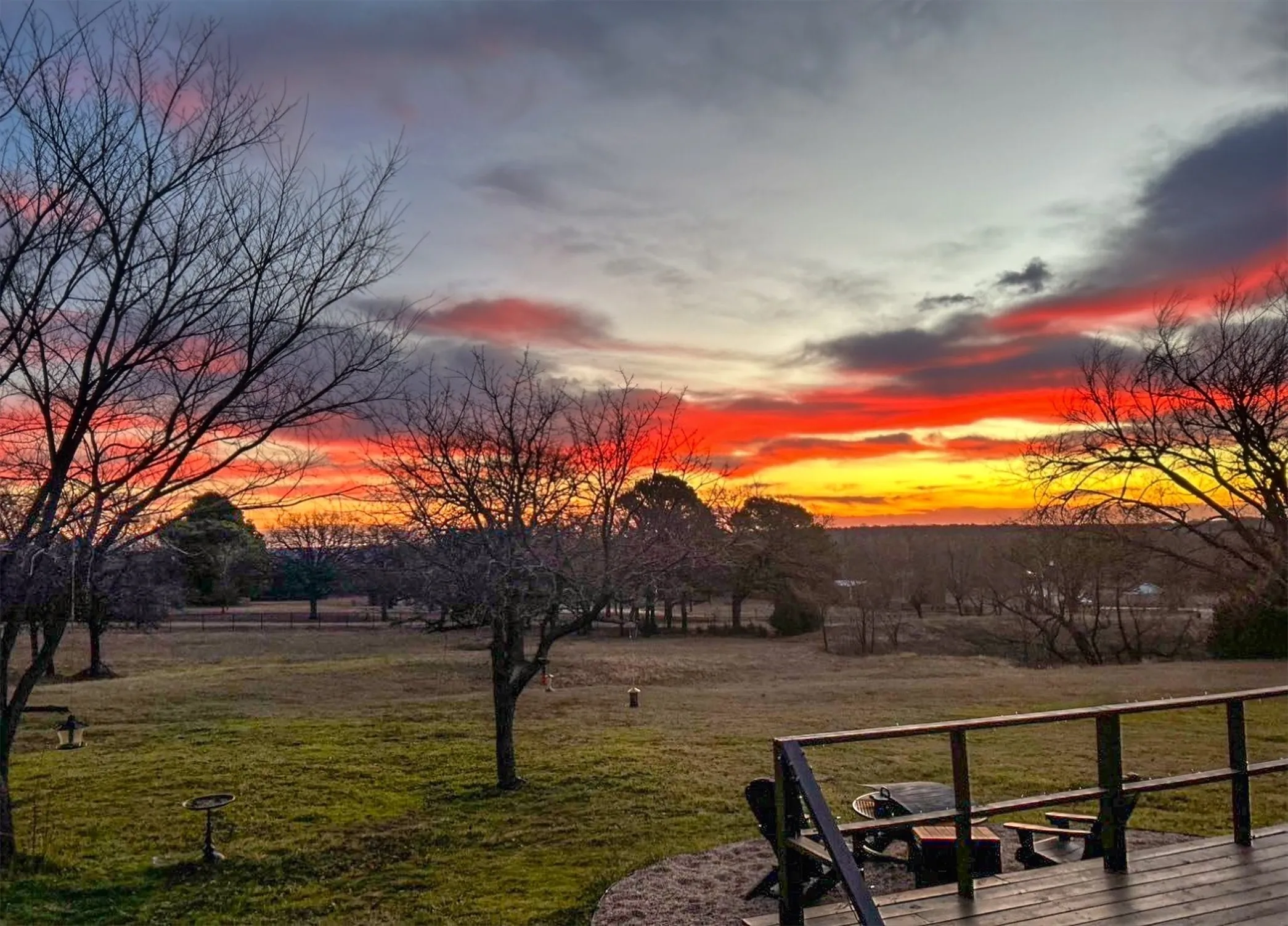 Beautiful morning sunrises from the front deck.