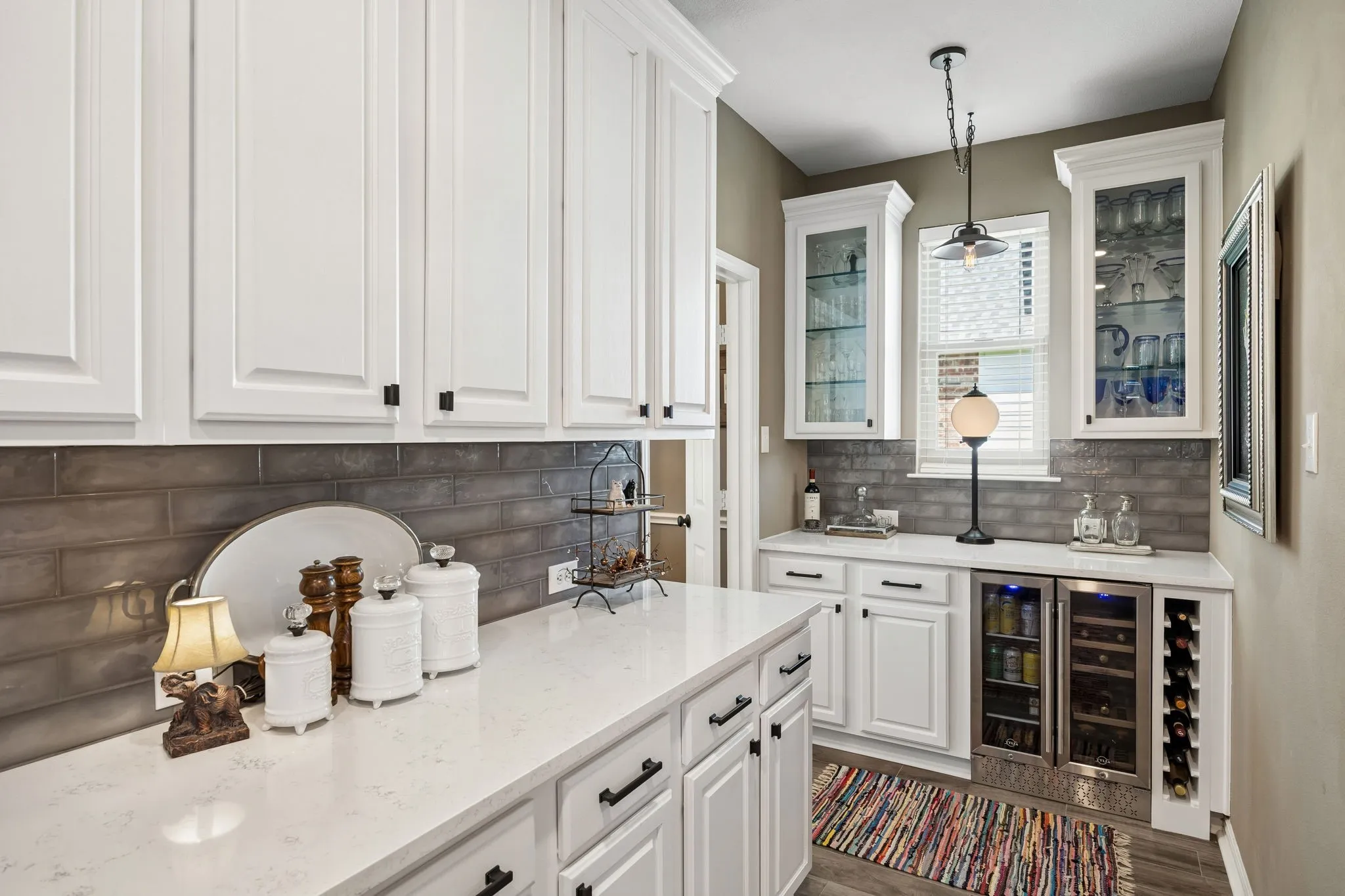Buffet area from kitchen heading in toward formal dining