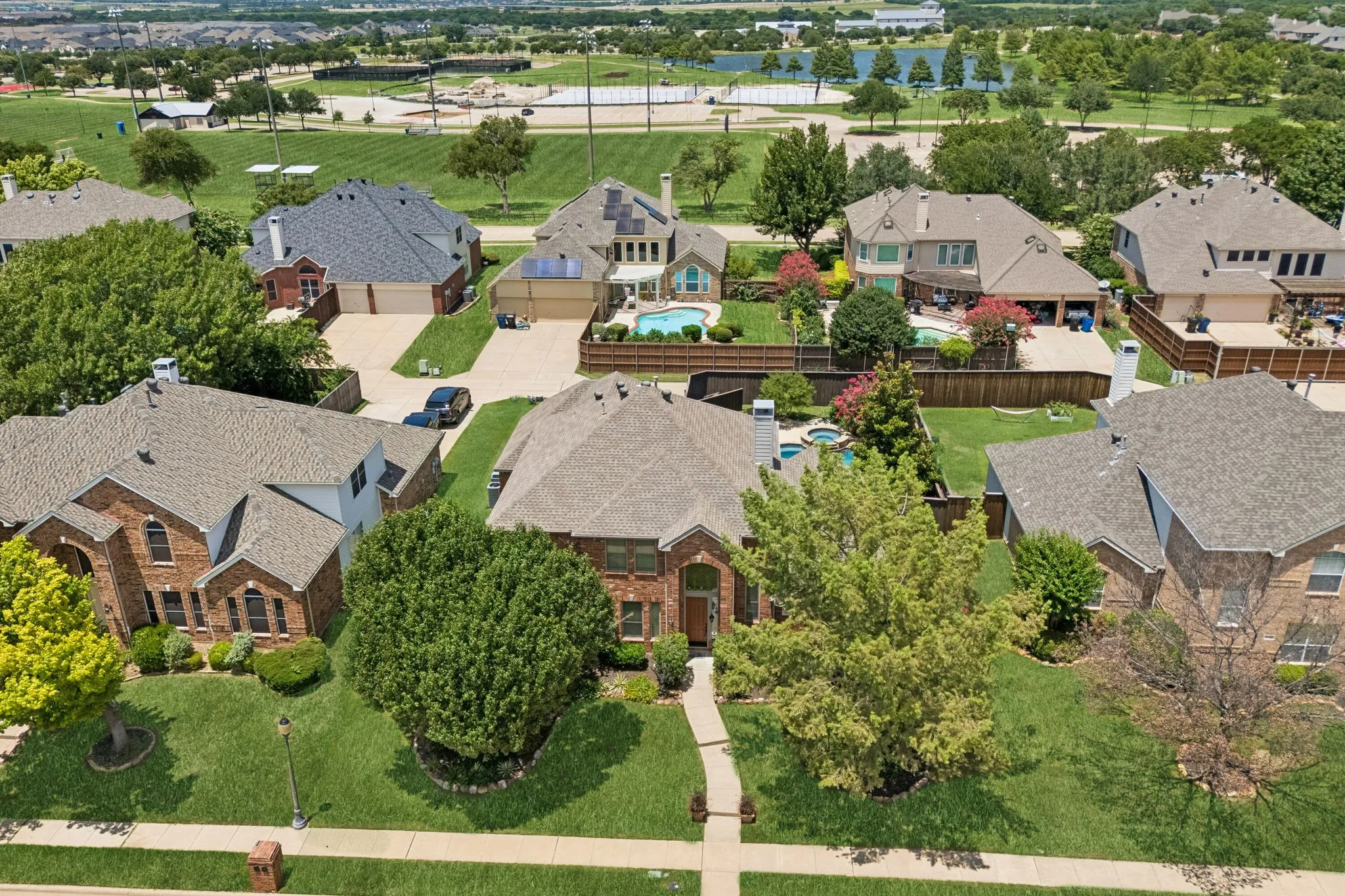 Warren Sports Complex arial views in the background of this home