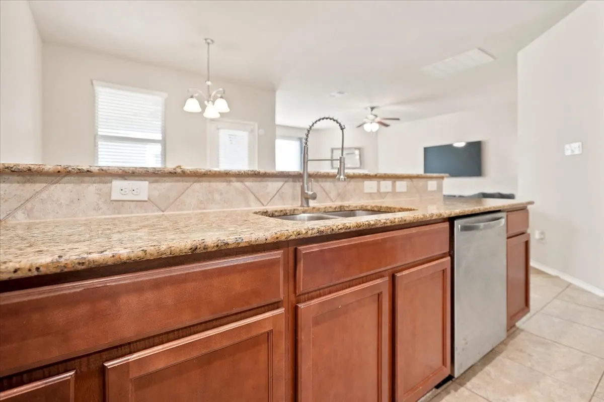 Kitchen with granite