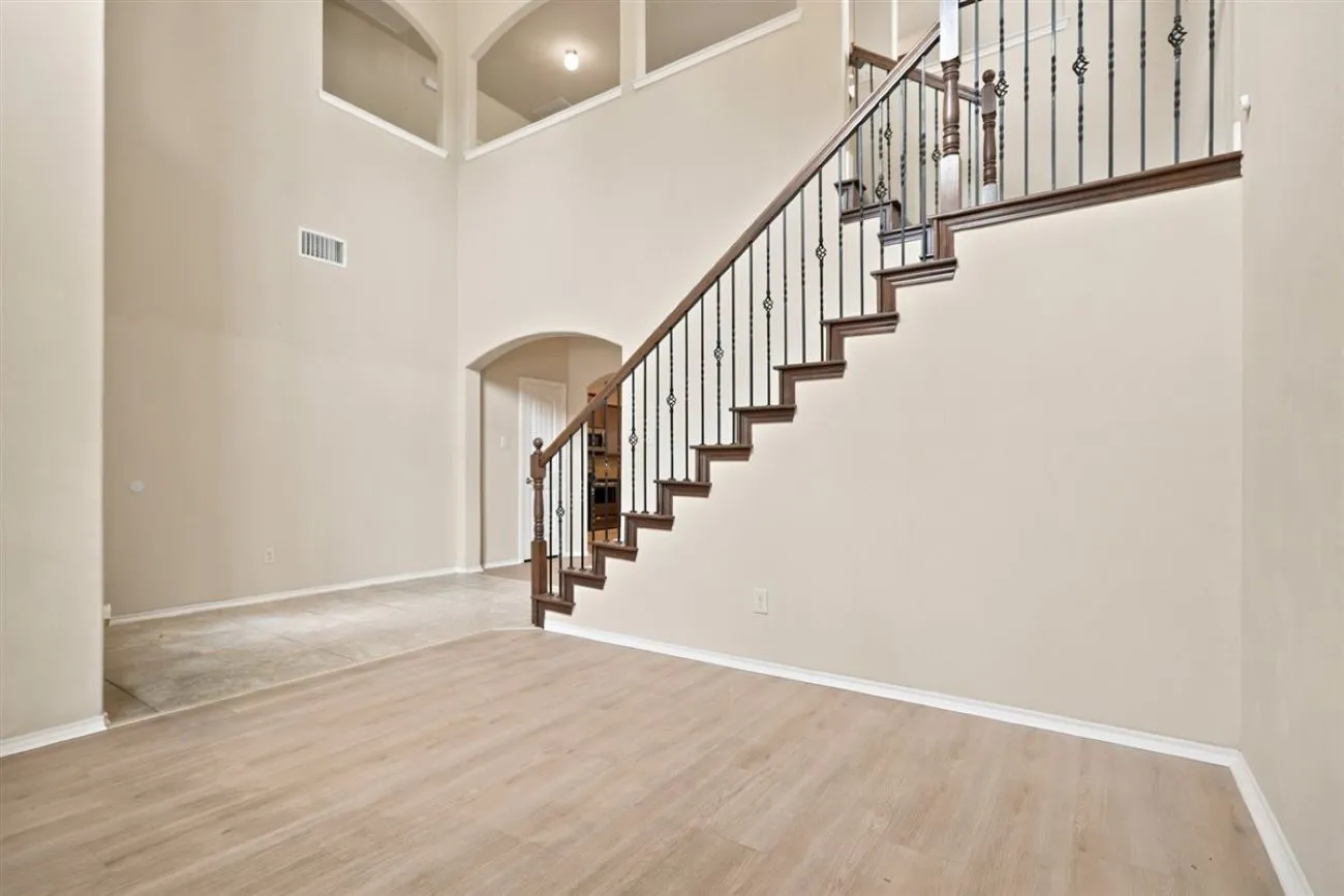 Iron stair ballusters.