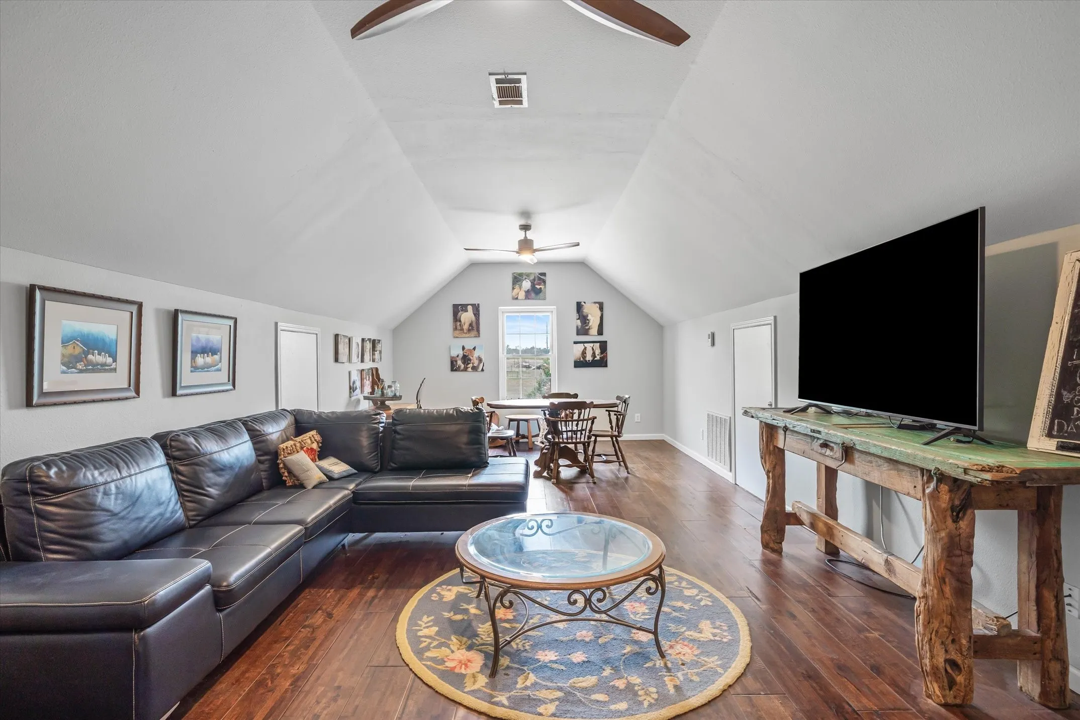 Gathering place for games and tv upstairs