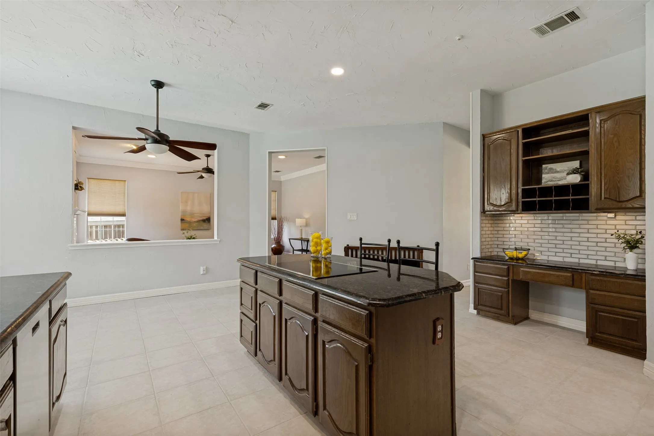 Kitchen with island