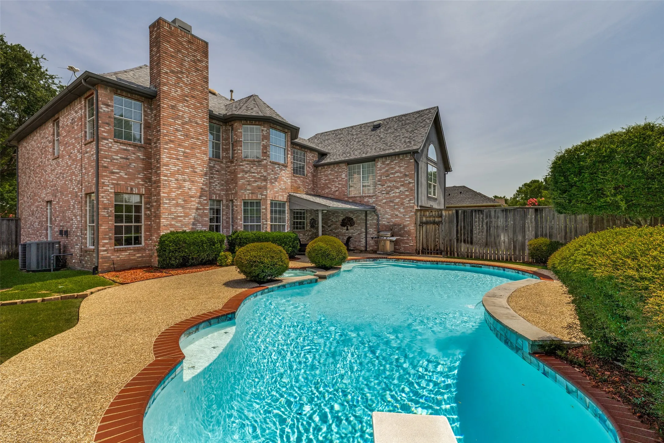 Backyard with pool