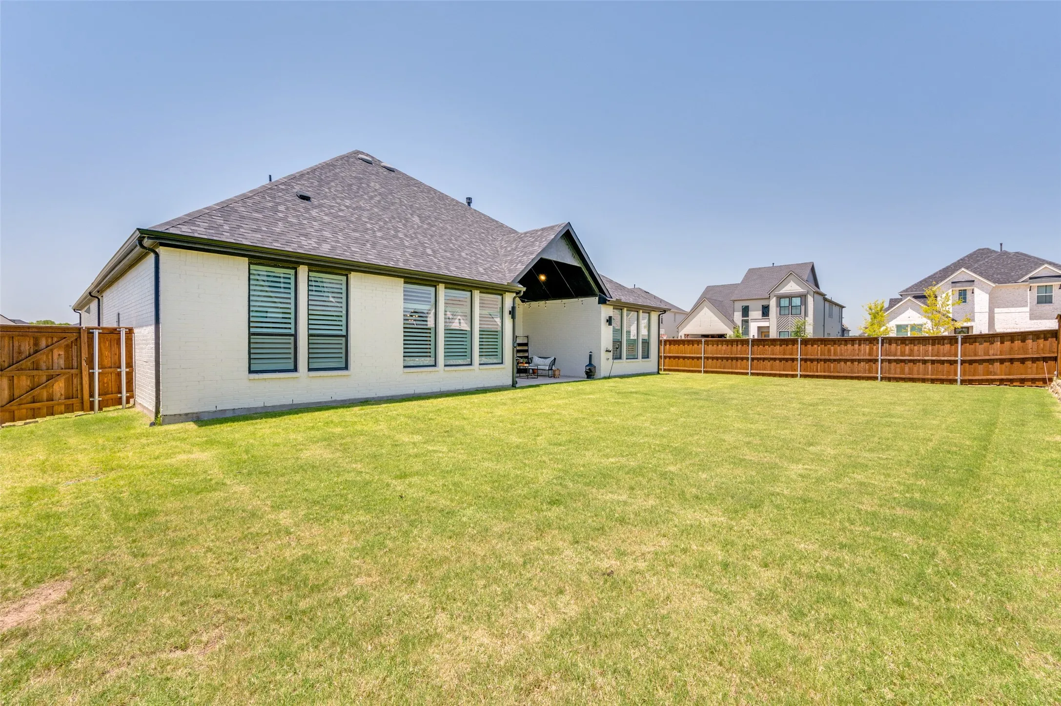 The expansive backyard offers plenty of room for a future pool while still leaving space to play, entertain and relax.