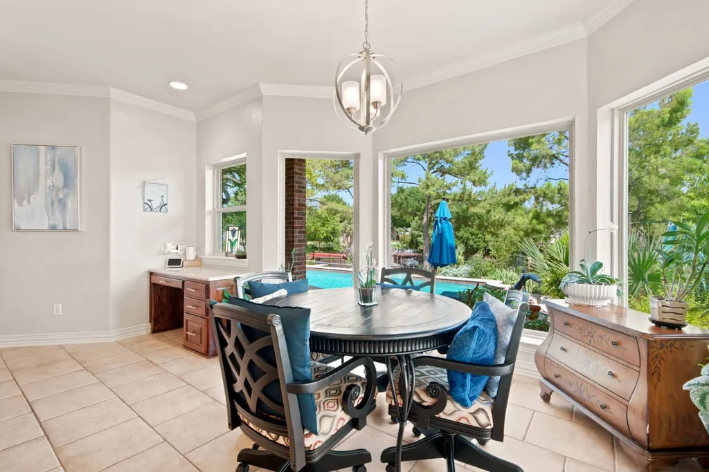 with built in desk area