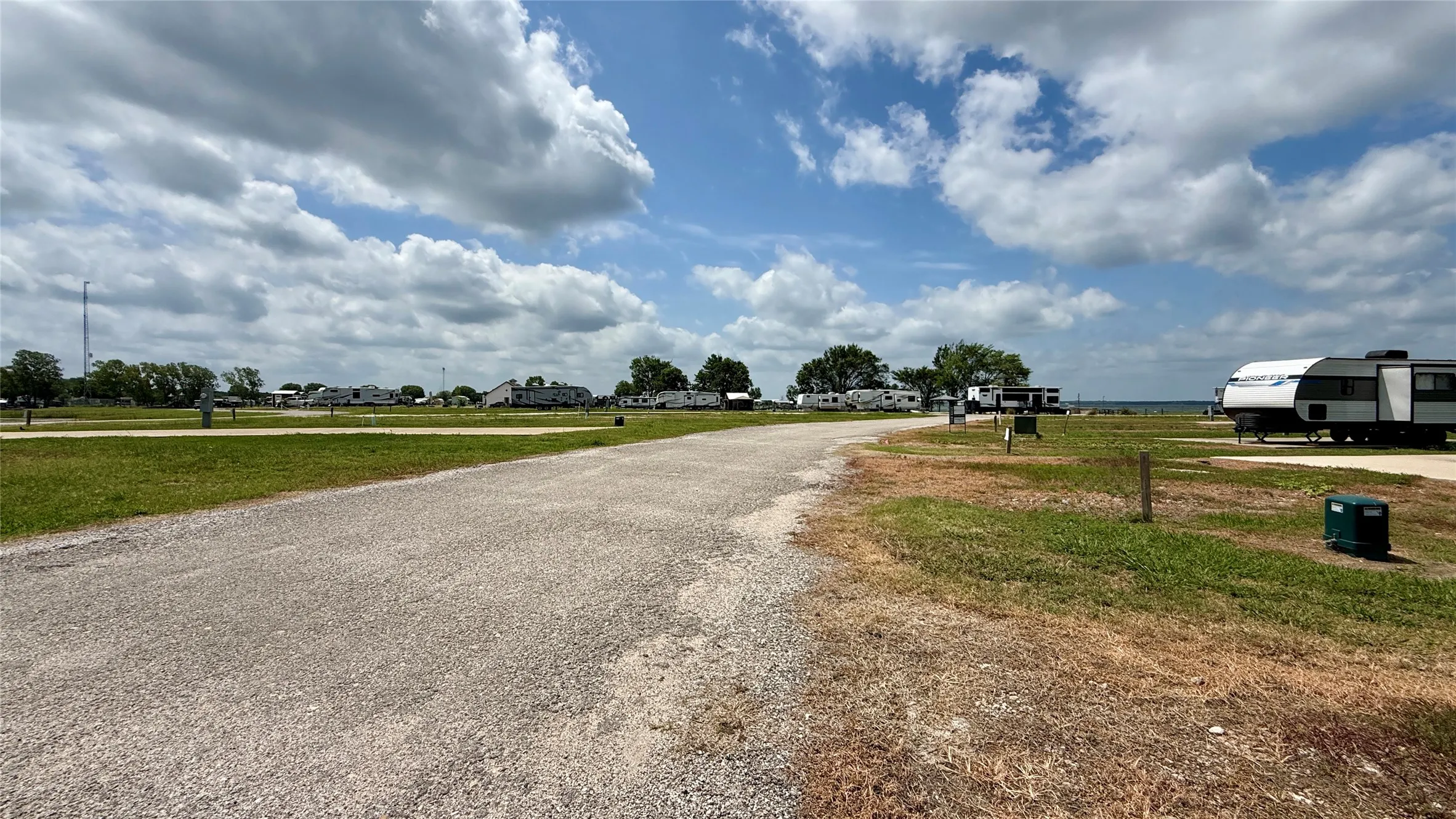 Private road access to the lot.