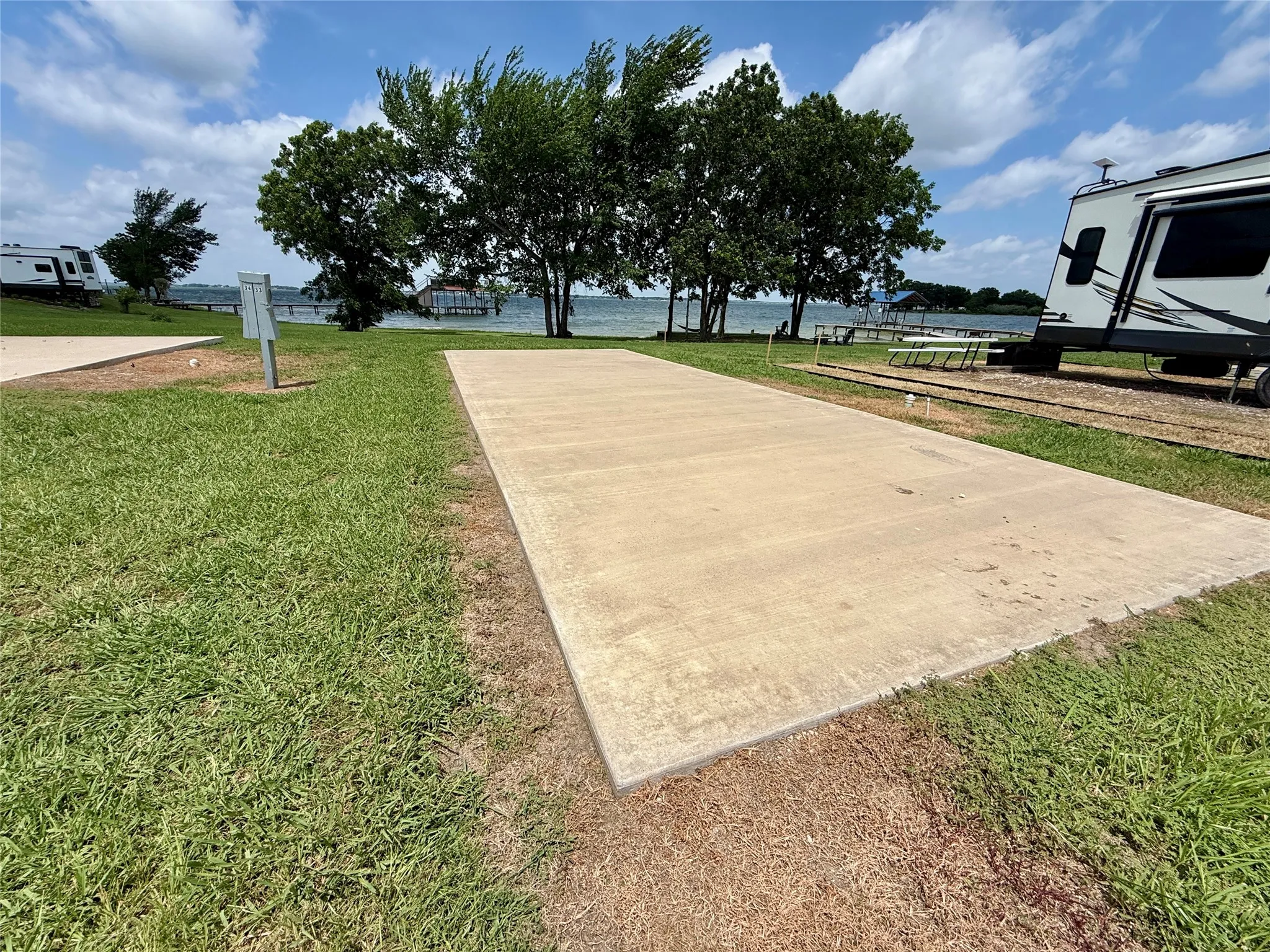Level RV pad ready for your setup.