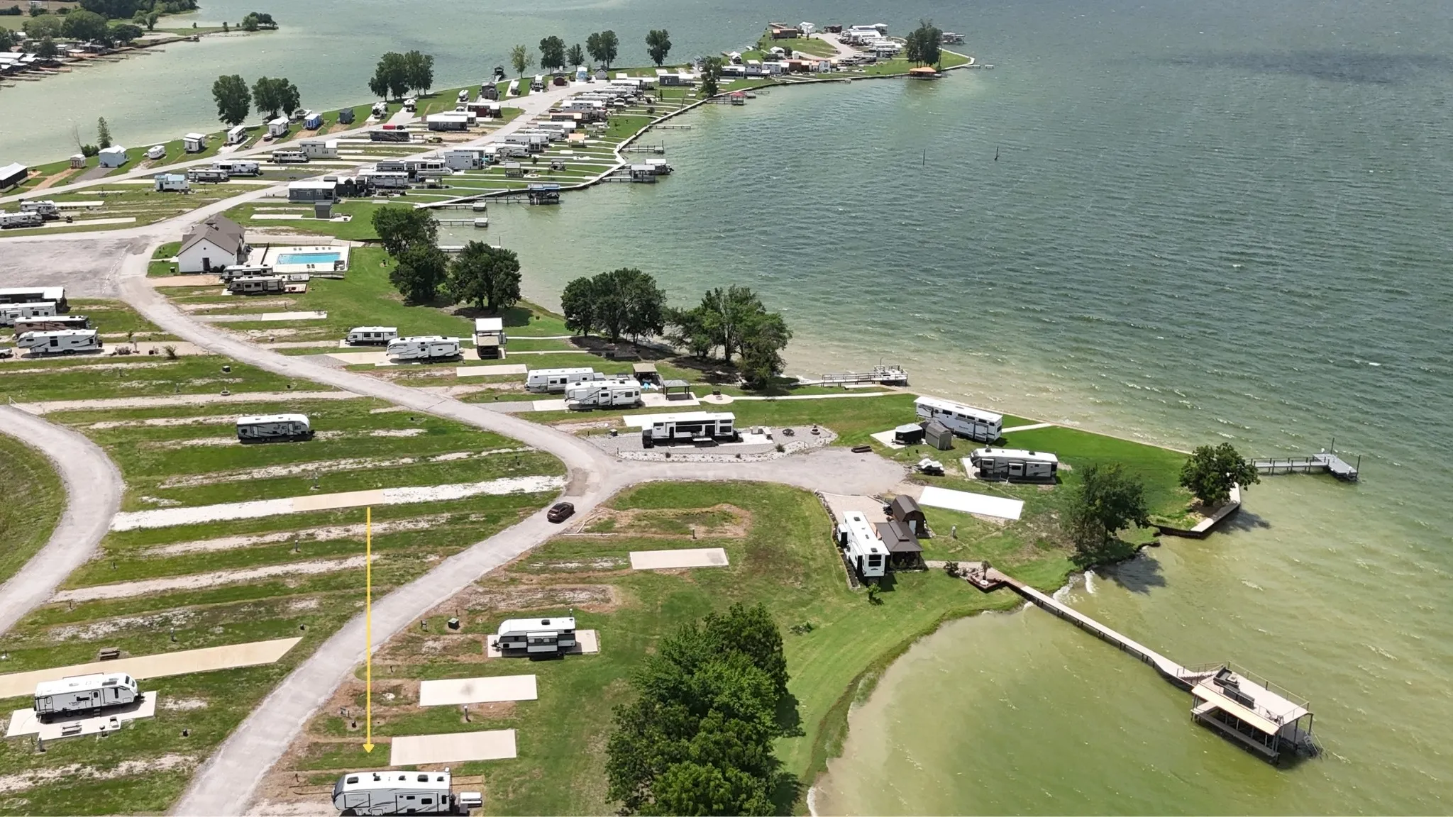 Aerial view of community.
