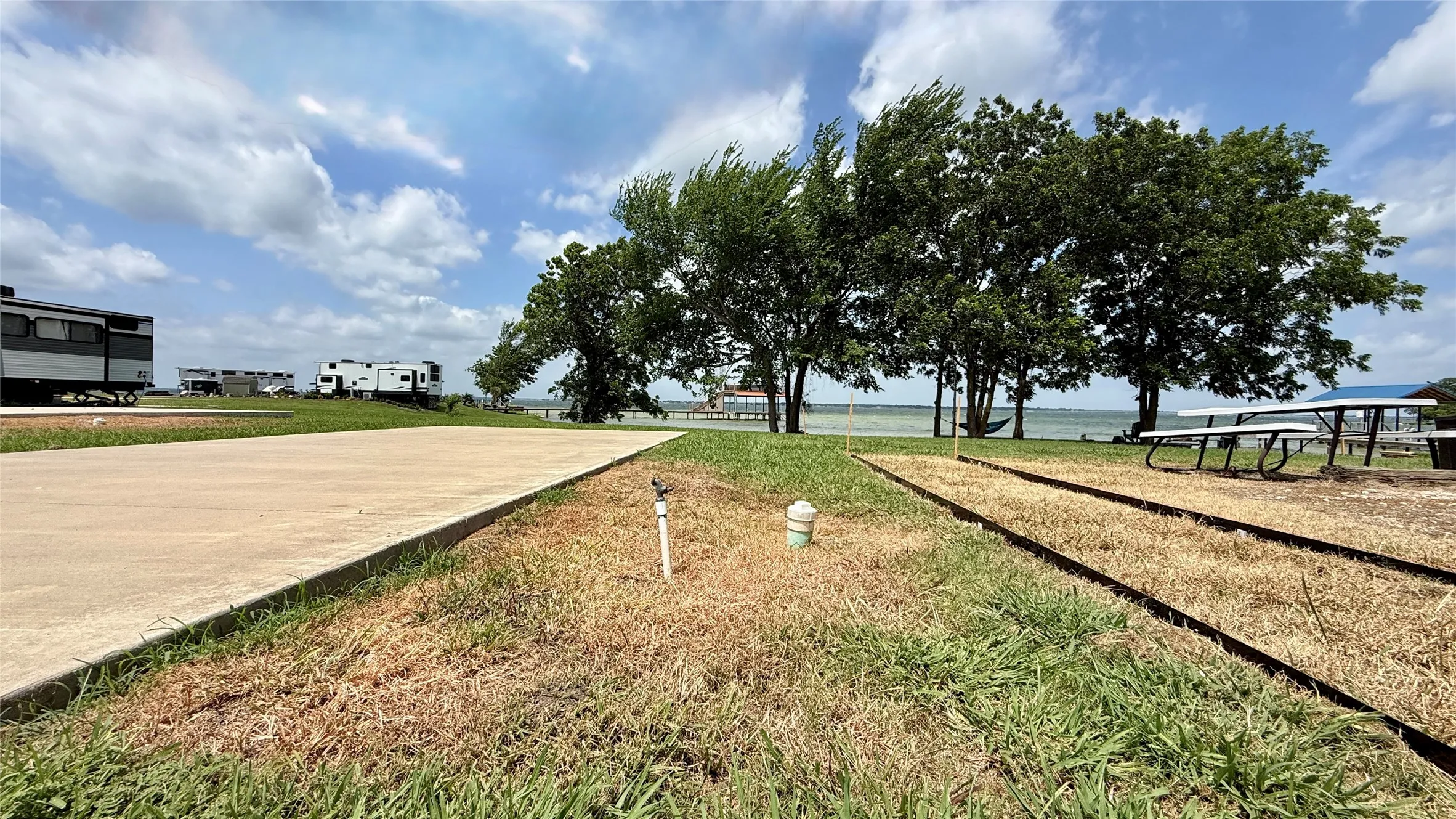 RV pad and shoreline setting in Peninsula Point.