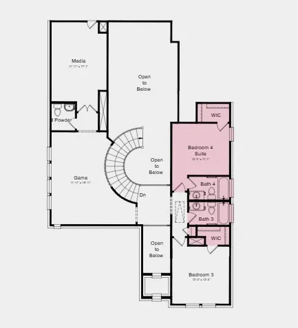  Additional Highlights Include: extended primary suite and covered patio, bath 4, shower in place of tub at bath 2 and 4, double French door at study, bench at owner's entry, and gas drop at patio.