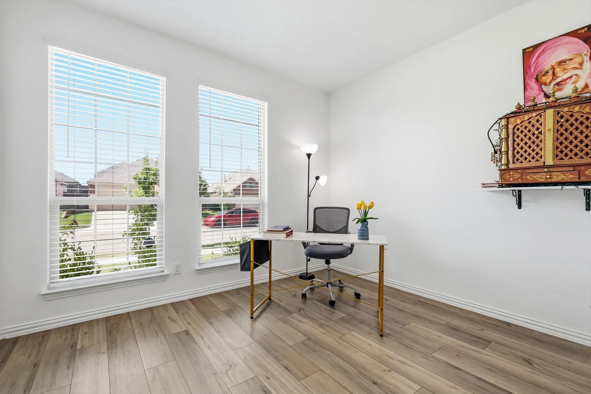 Bedroom 2 with north facing windows
