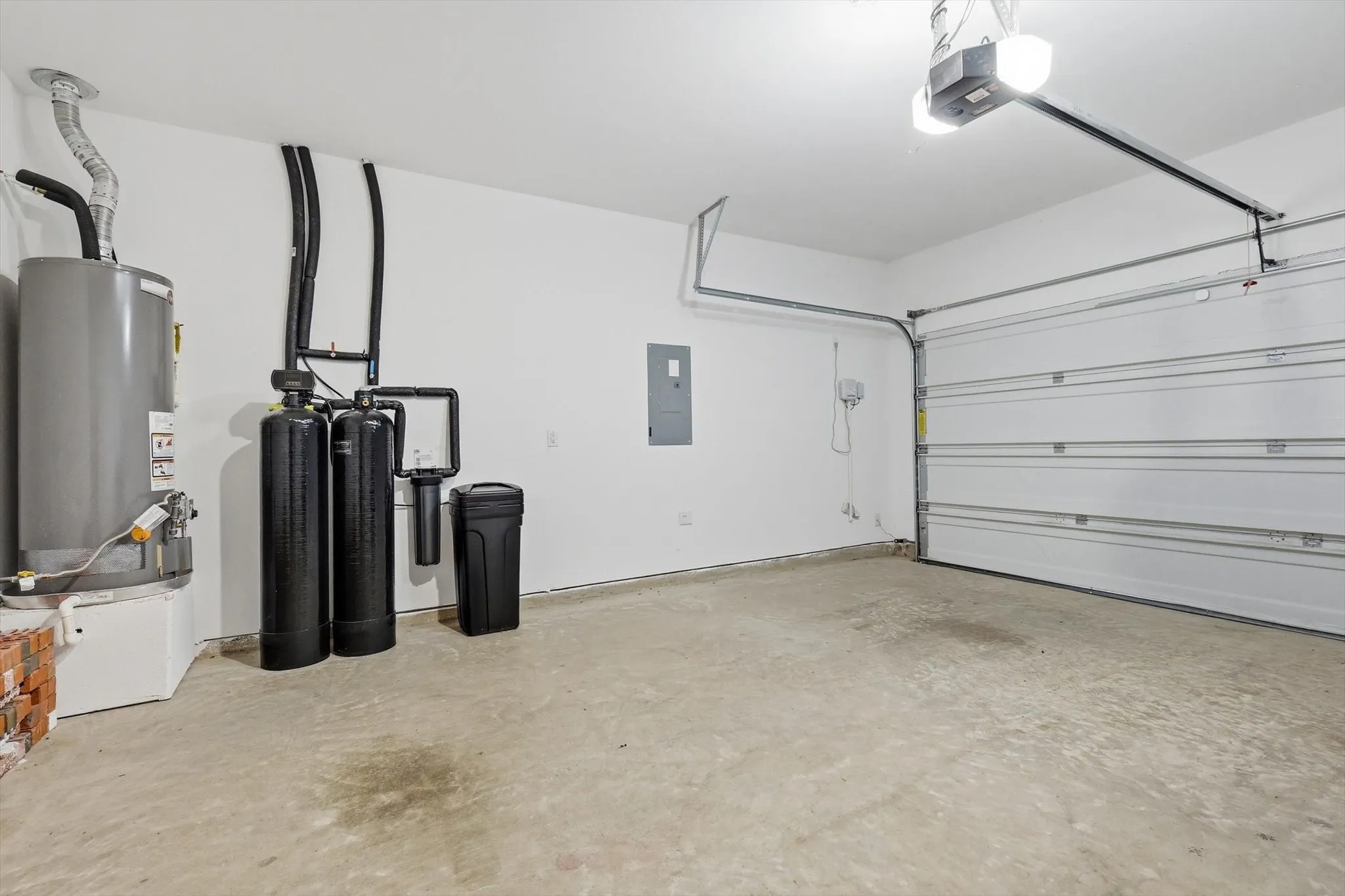 Tankless water heater AND salt-based water softener system.