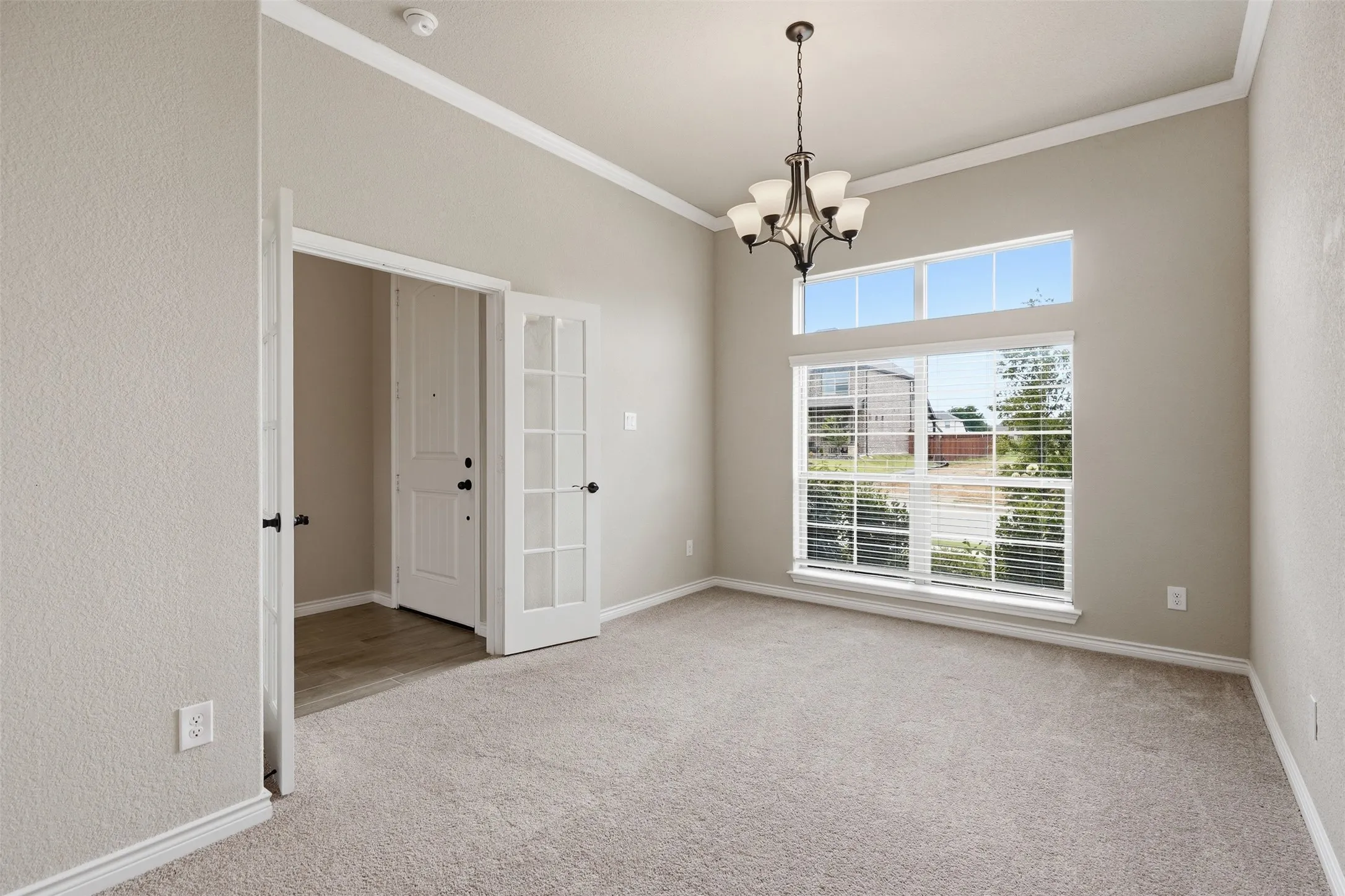 To the right of the front door