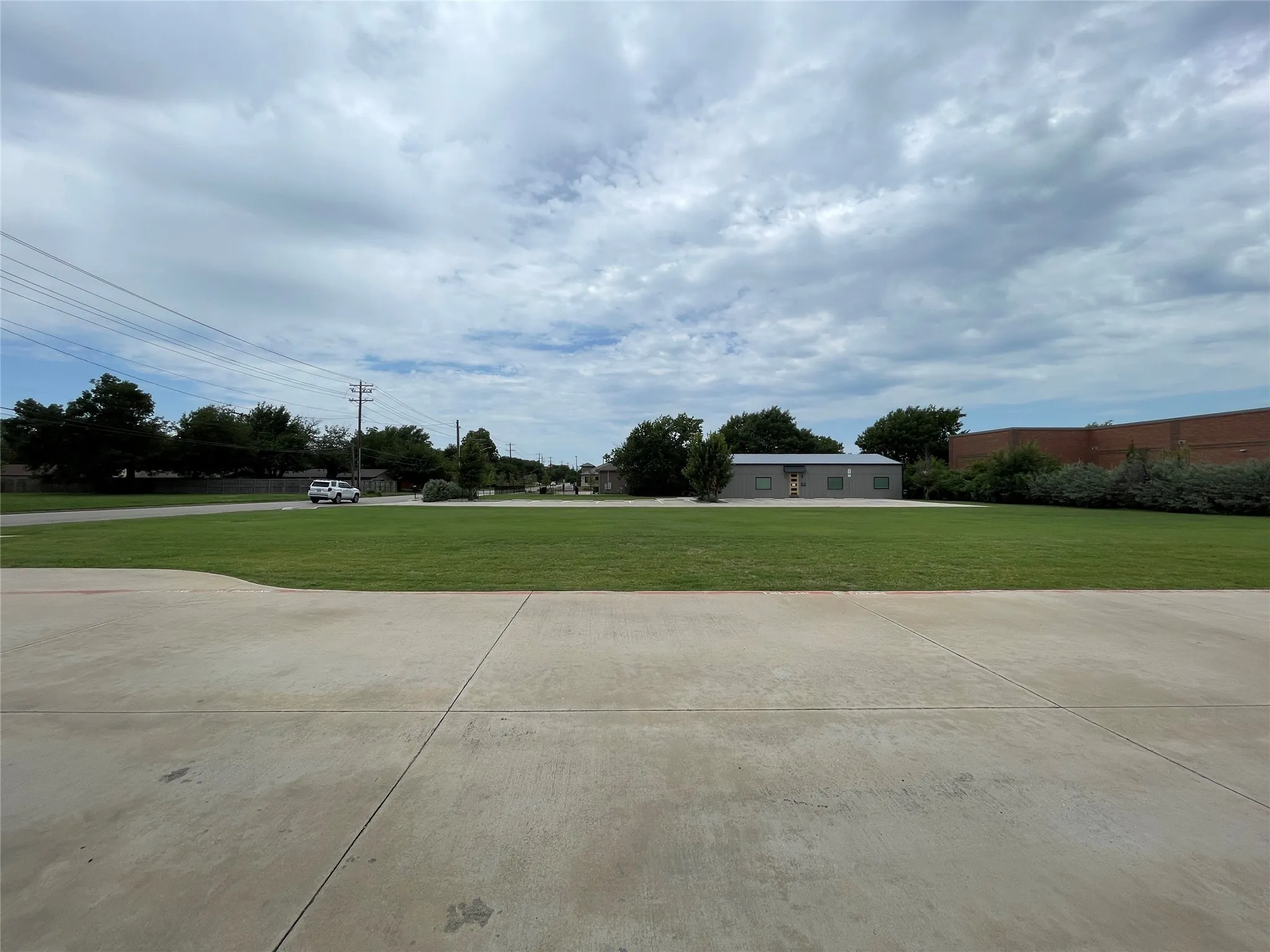 View of lot from the east