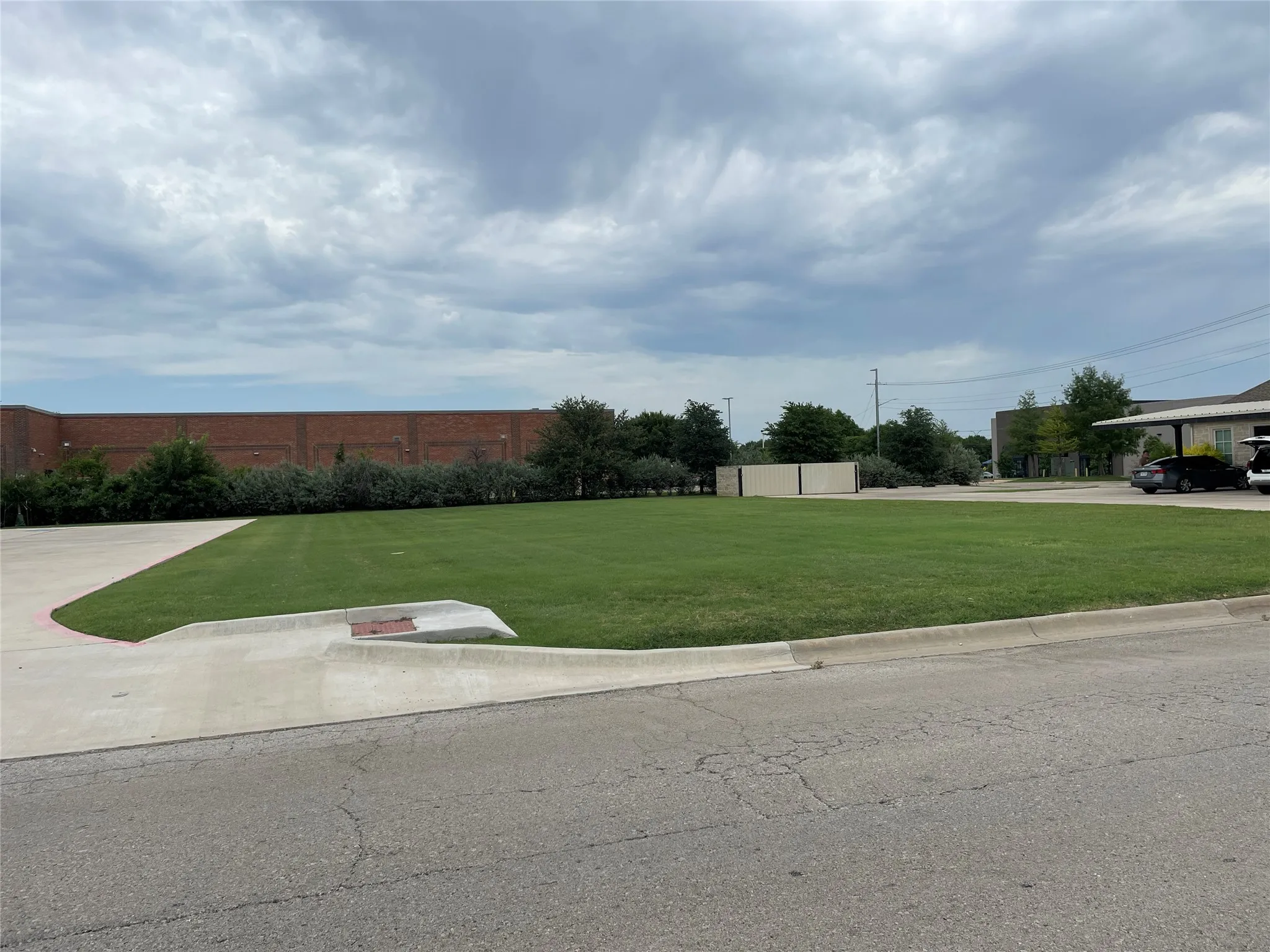 View of lot from southwest corner