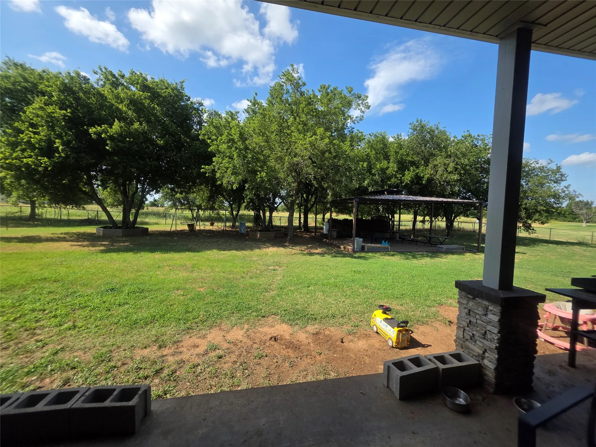 Back patio of main house.