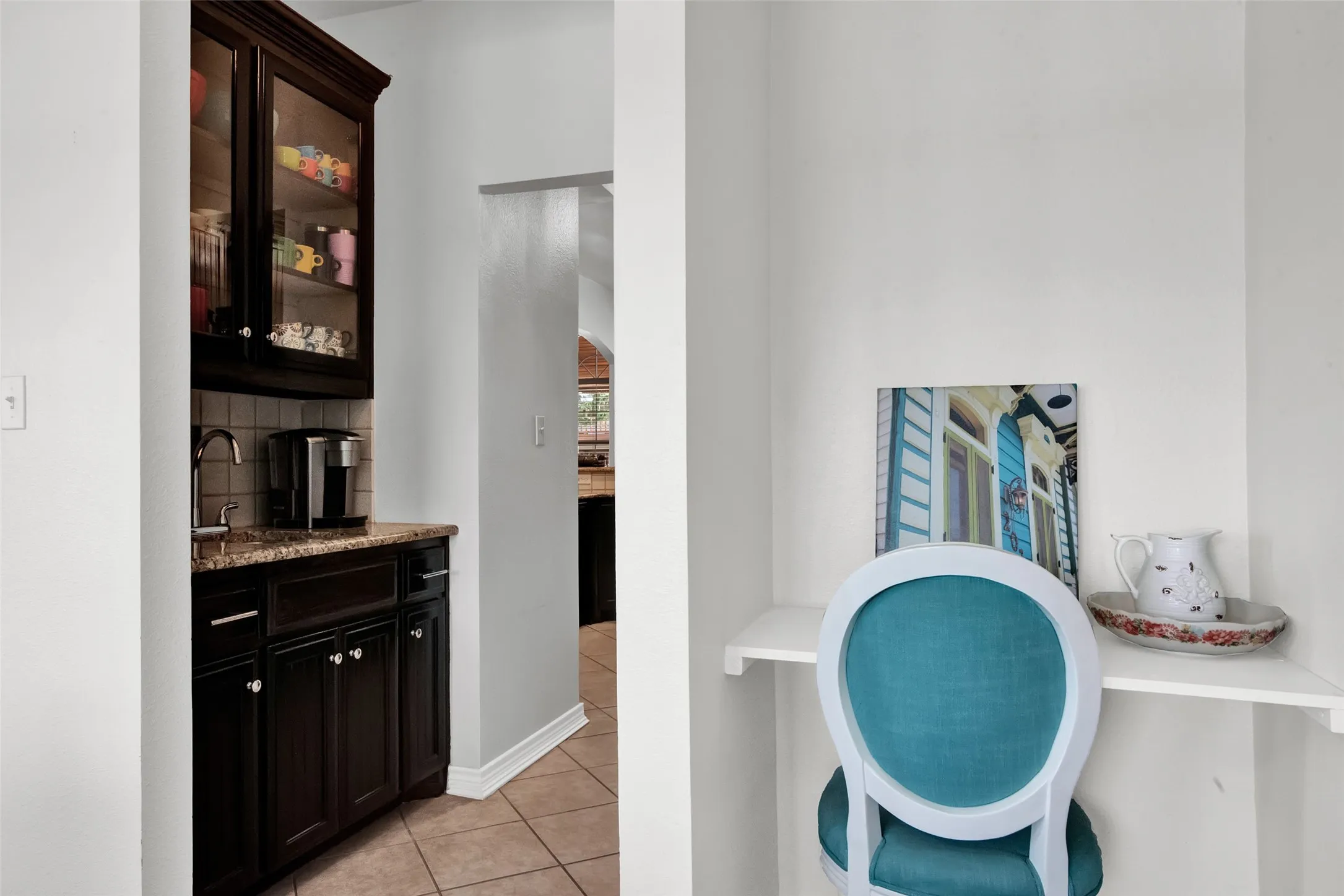 Looking through to the kitchen and the Coffee Bar