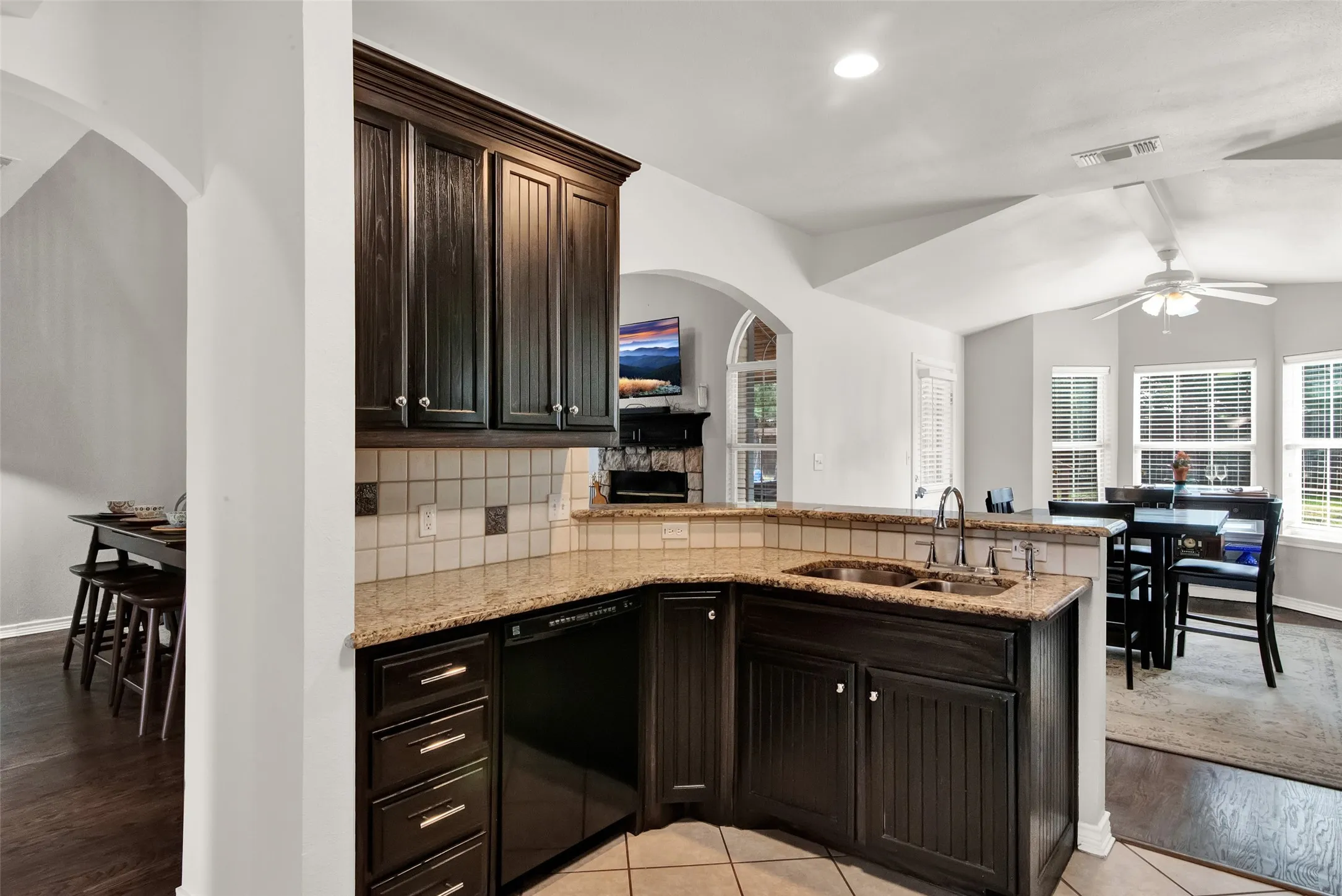 Beautiful wood cabinets