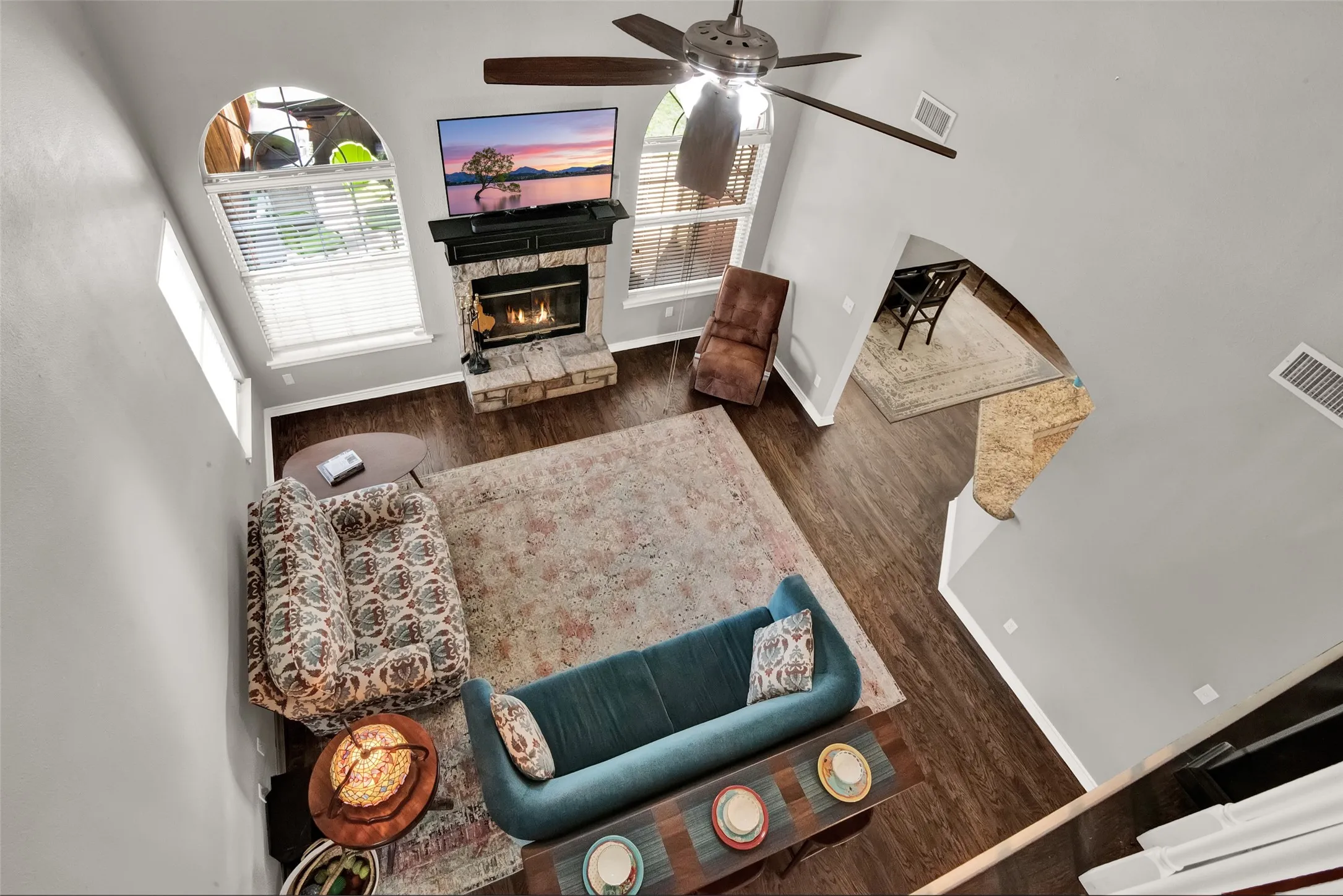Overlooking the Living Area from the Loft