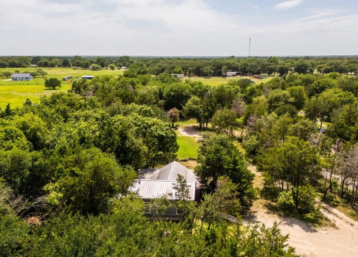 Property surrounded by mature trees