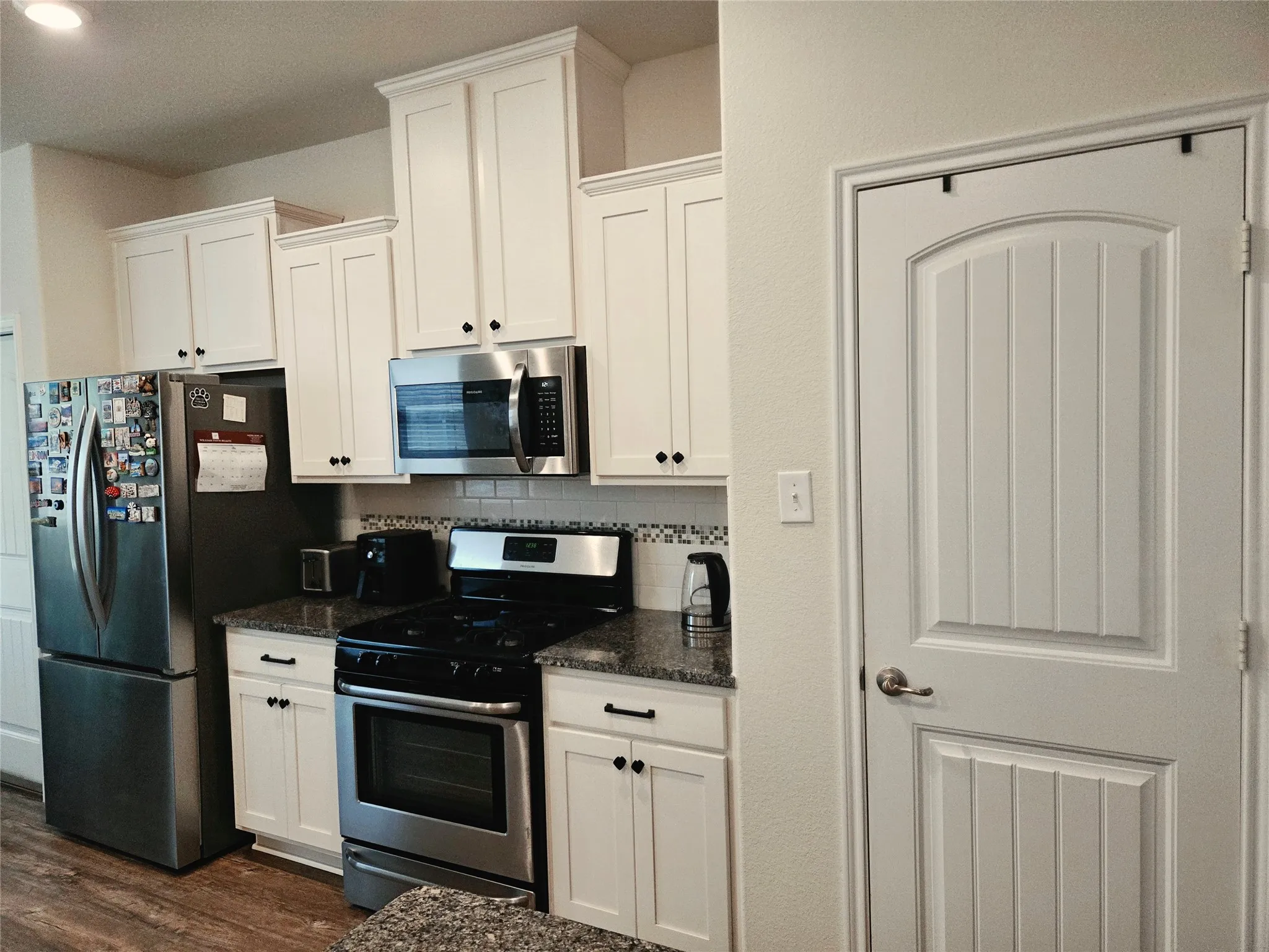 Stainless steel appliances.