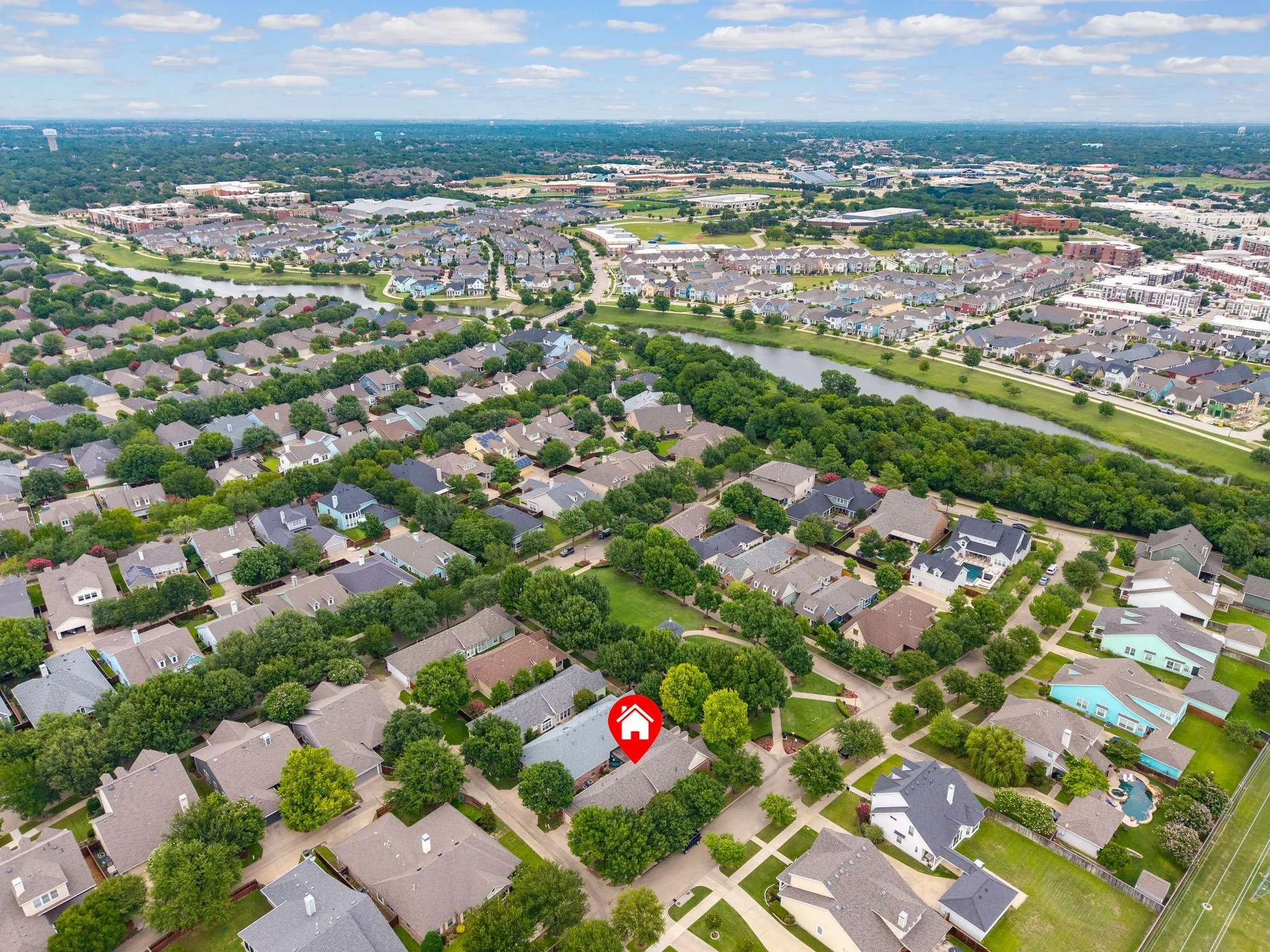 Just Steps from Walking Paths Around the Pond