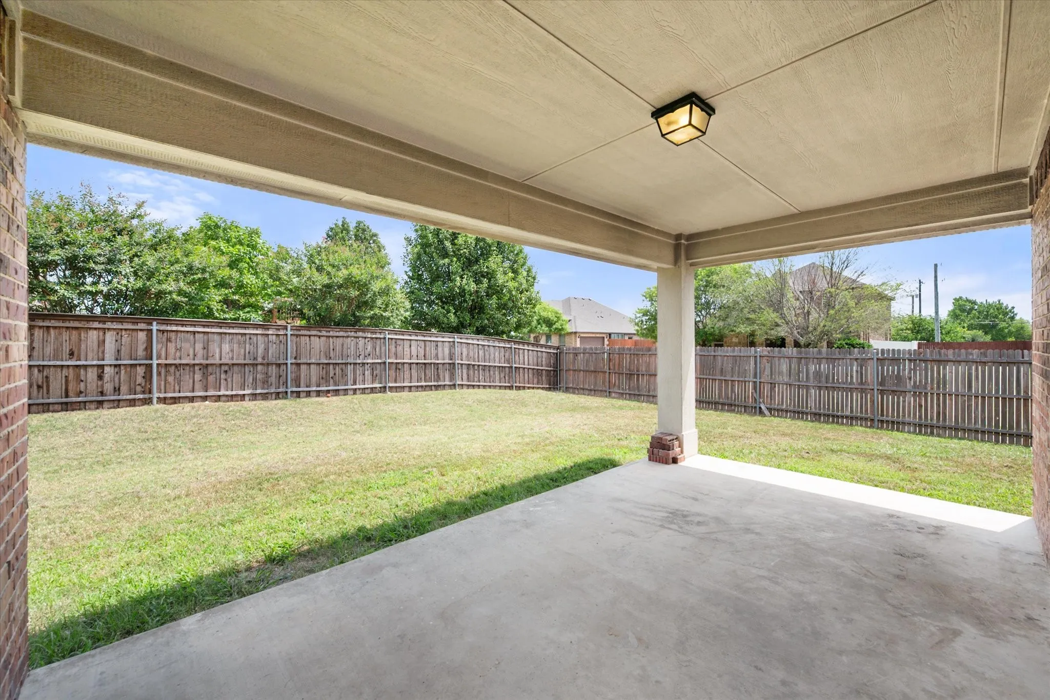 Expansive covered patio