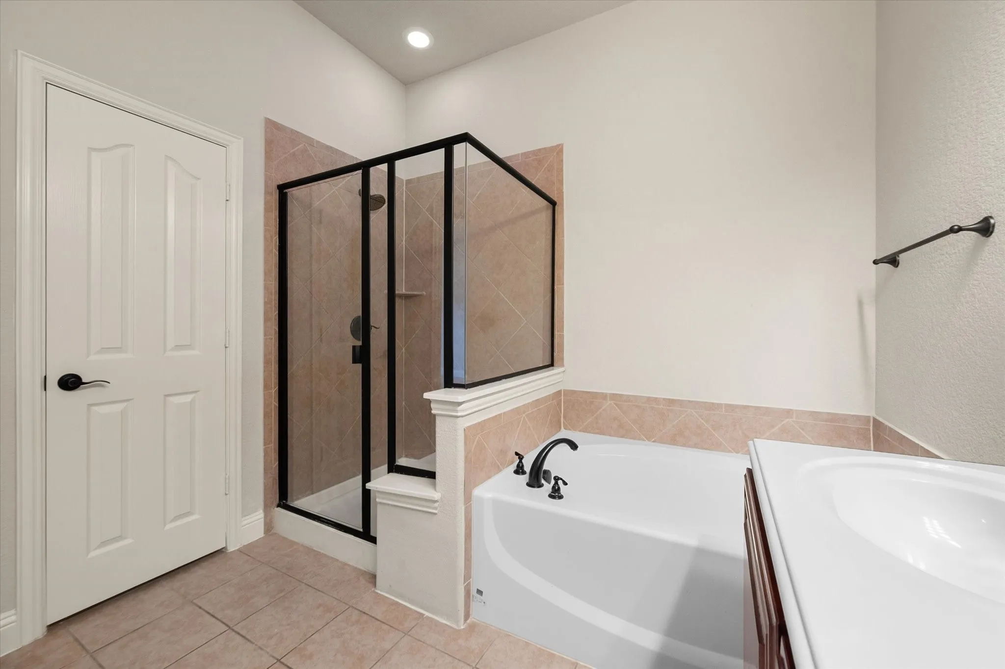 Bathroom featuring a glass-enclosed shower