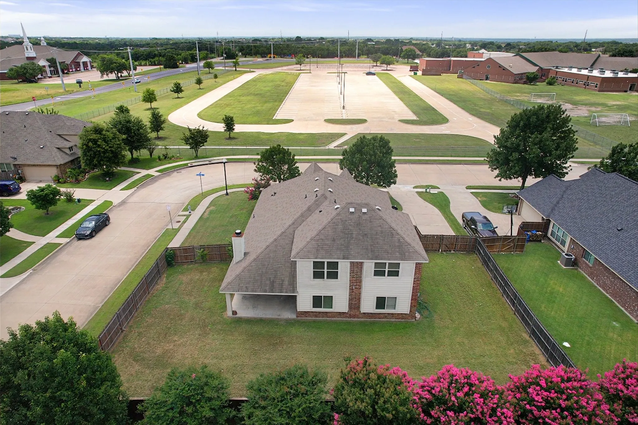 Drone view of home