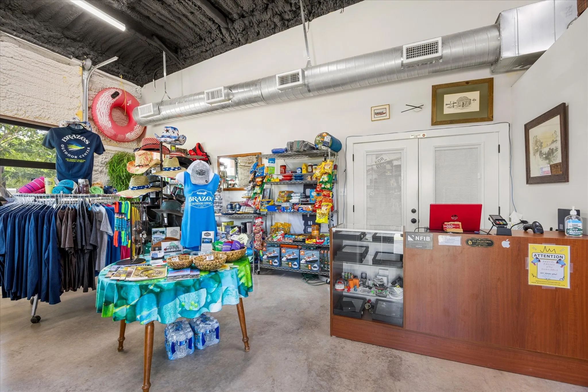 Inside store