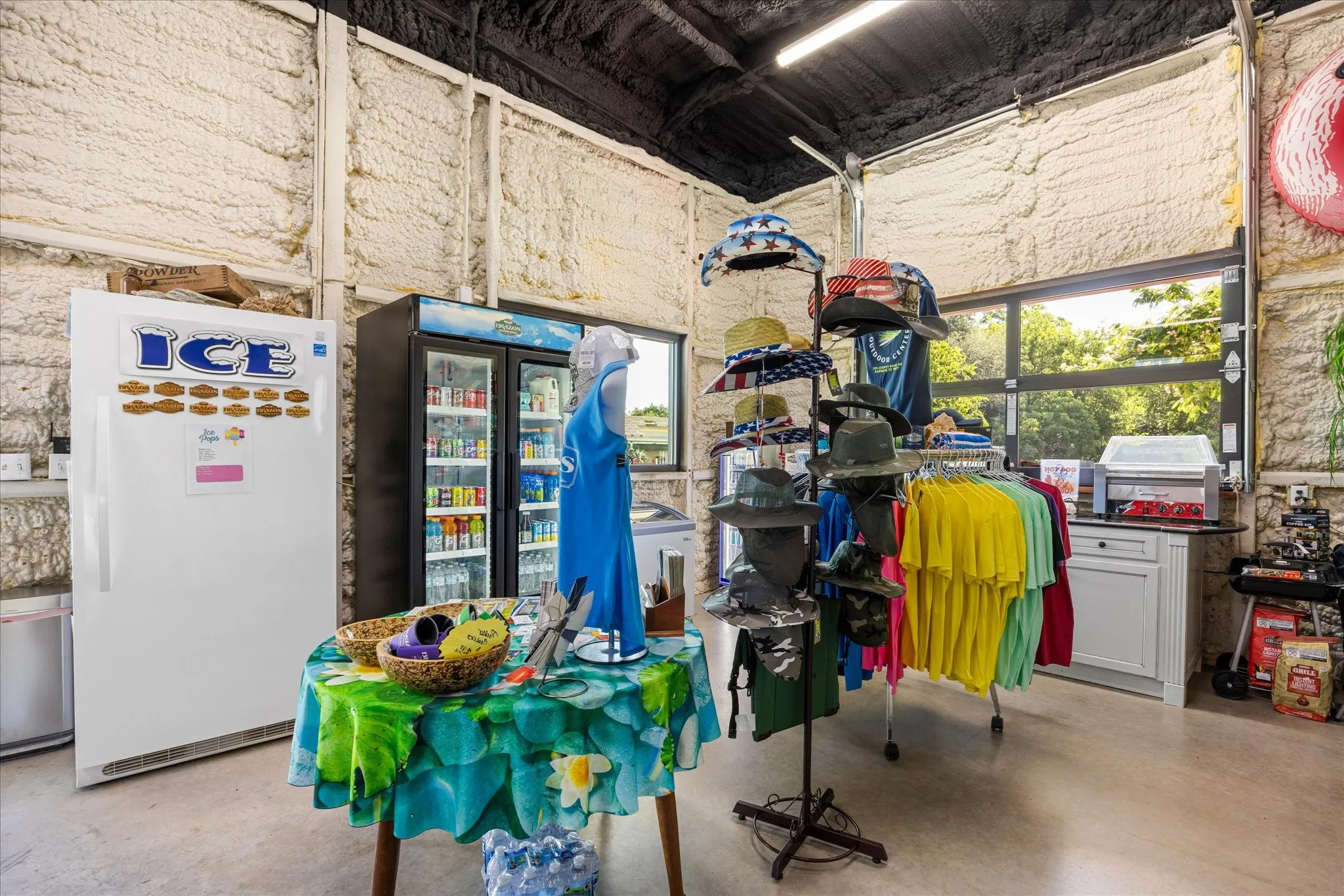Inside store