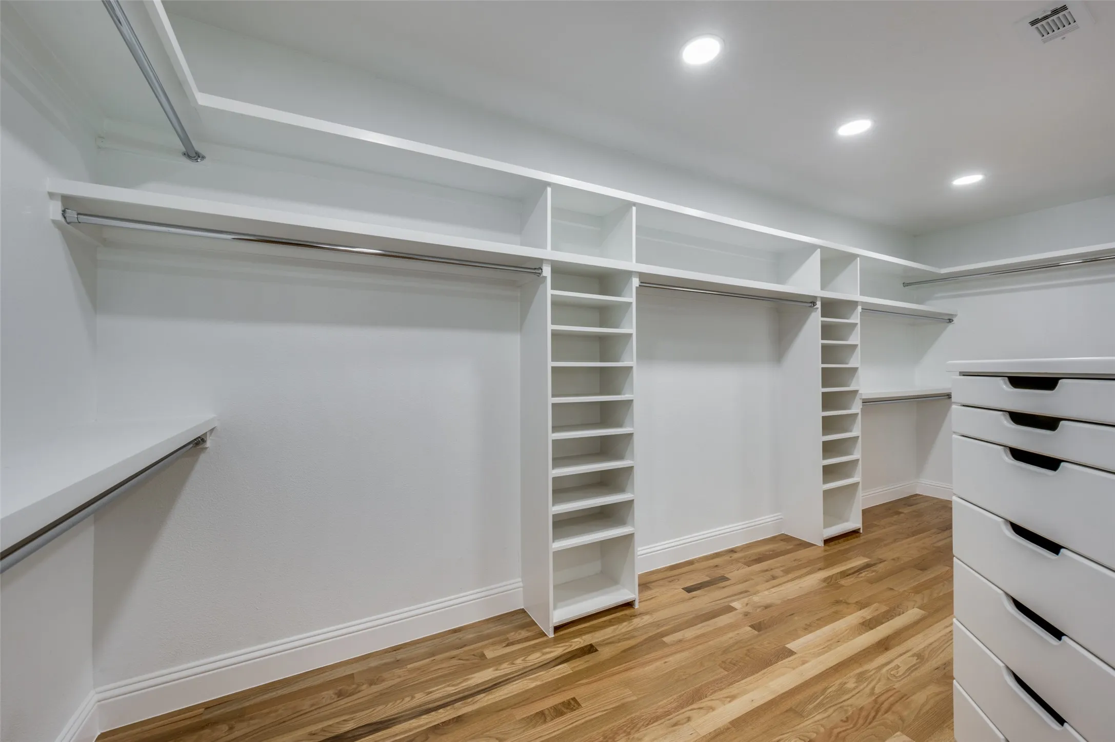 Superb built-ins at the primary closet area