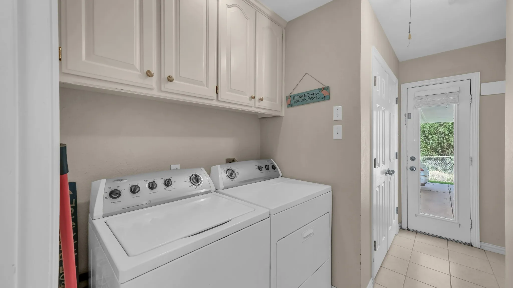 laundry and mud room, room for freezer or second fridge