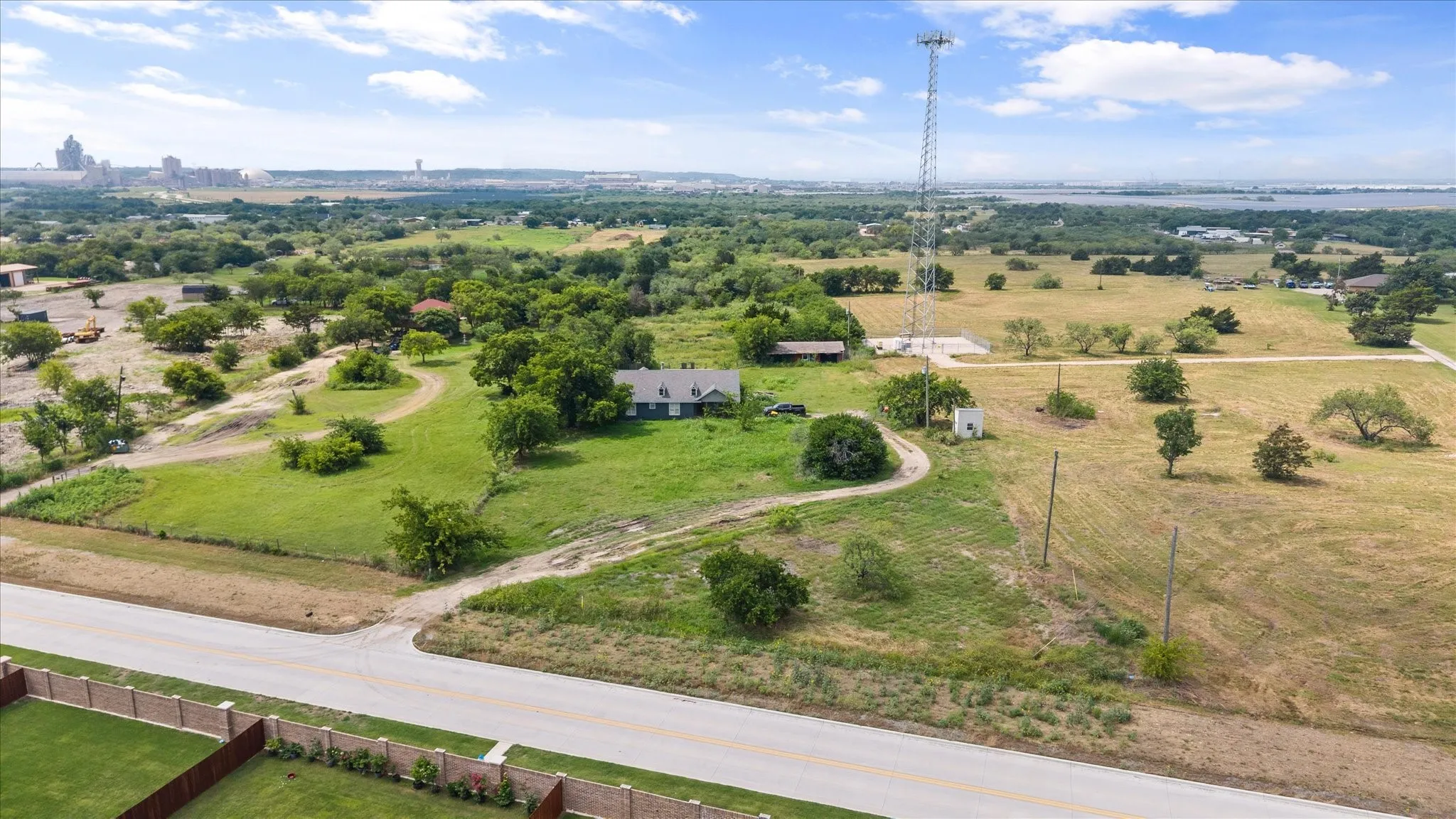 View from the front, Old Fort Worth Road
