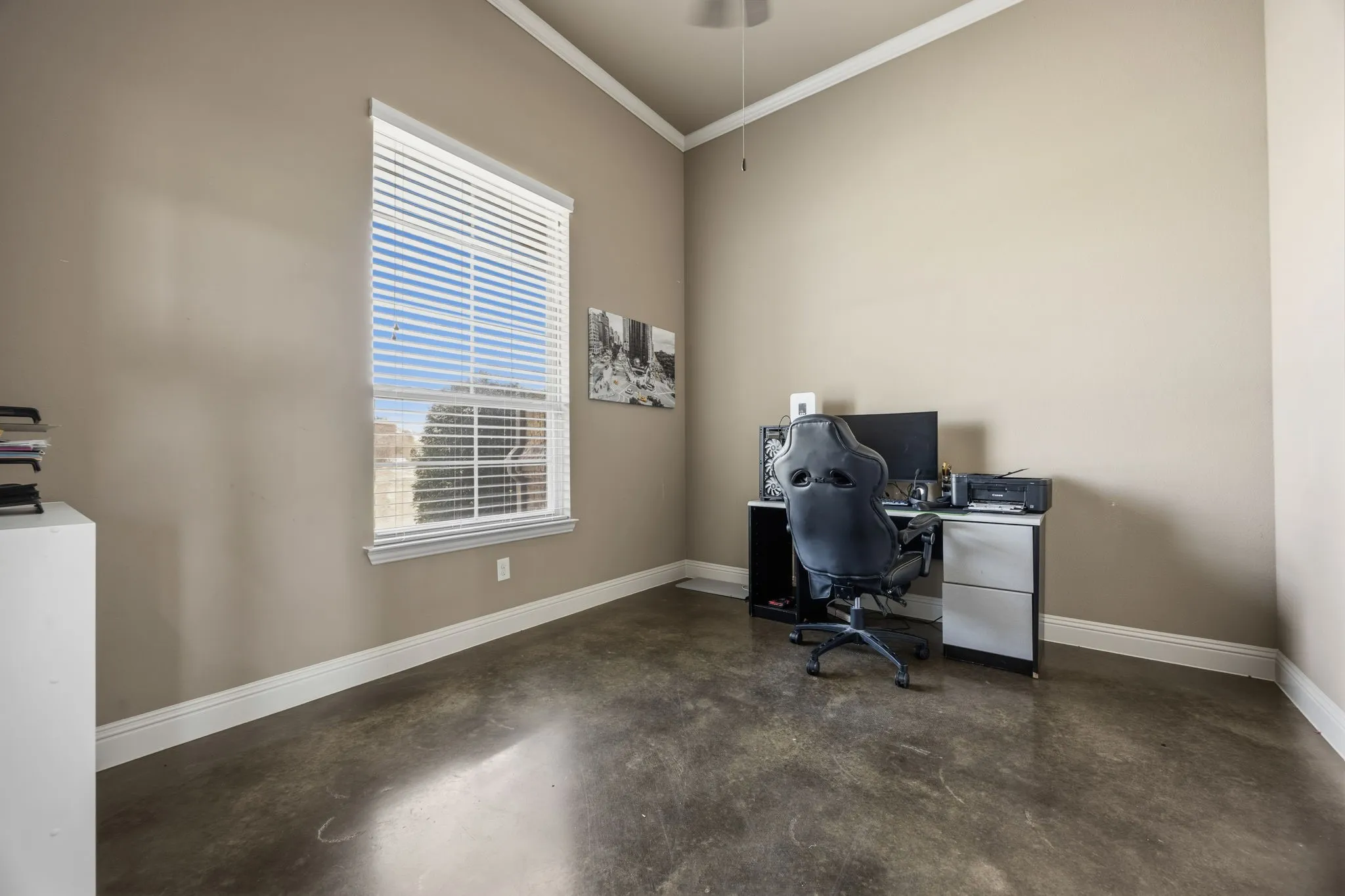 Office with closet for optional 5th bedroom.