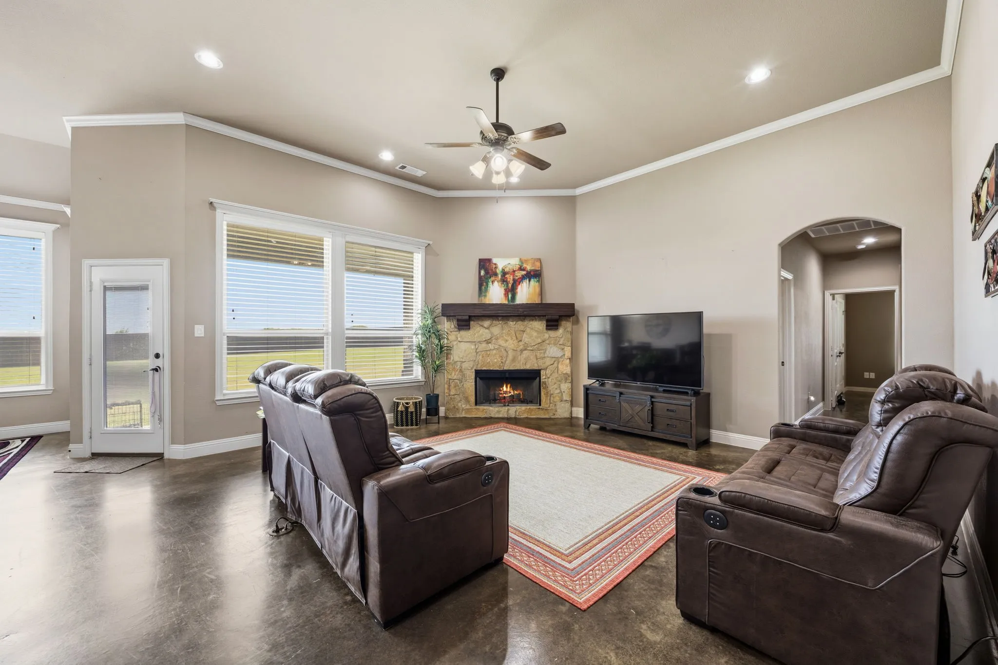 Gorgeous stained concrete flooring