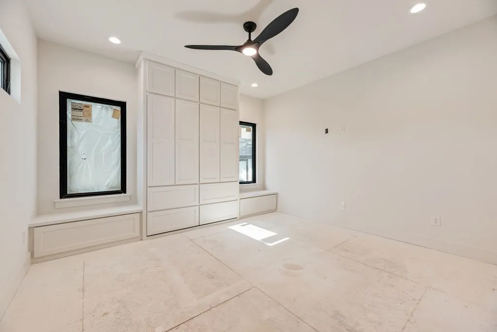 Upstairs secondary bedroom with custom murphy bed