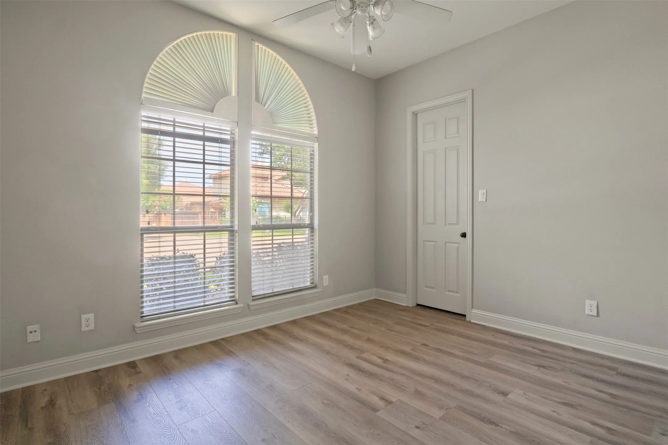 New wood floors.