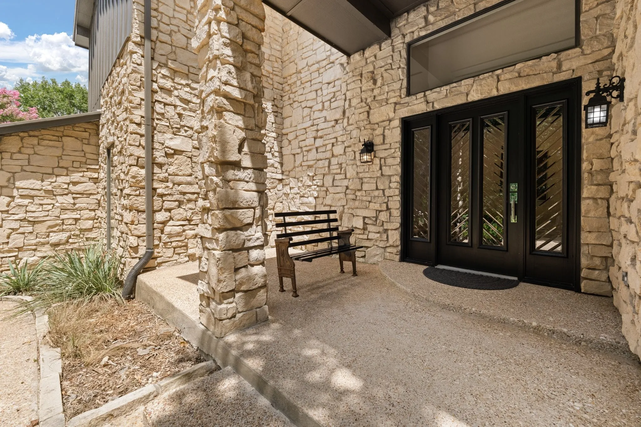 Large covered porch upon entering the home